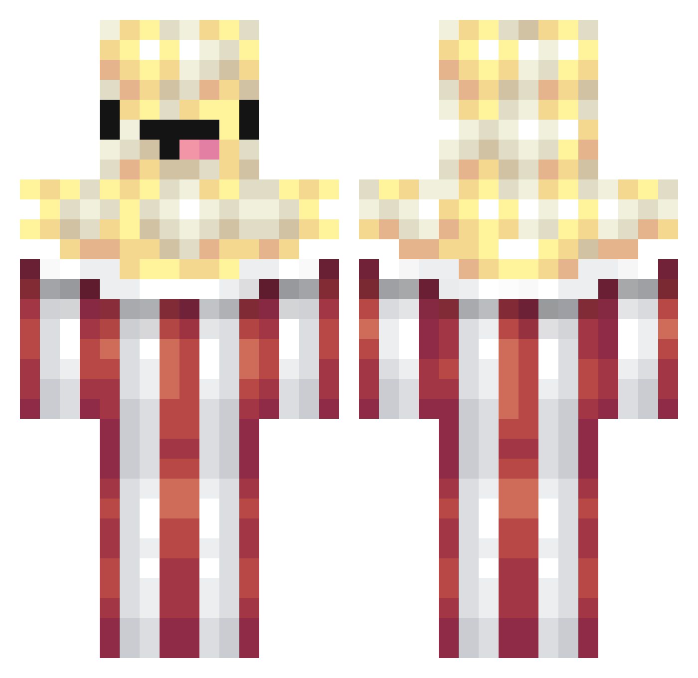 RollinMavrck Minecraft skin, front and back view