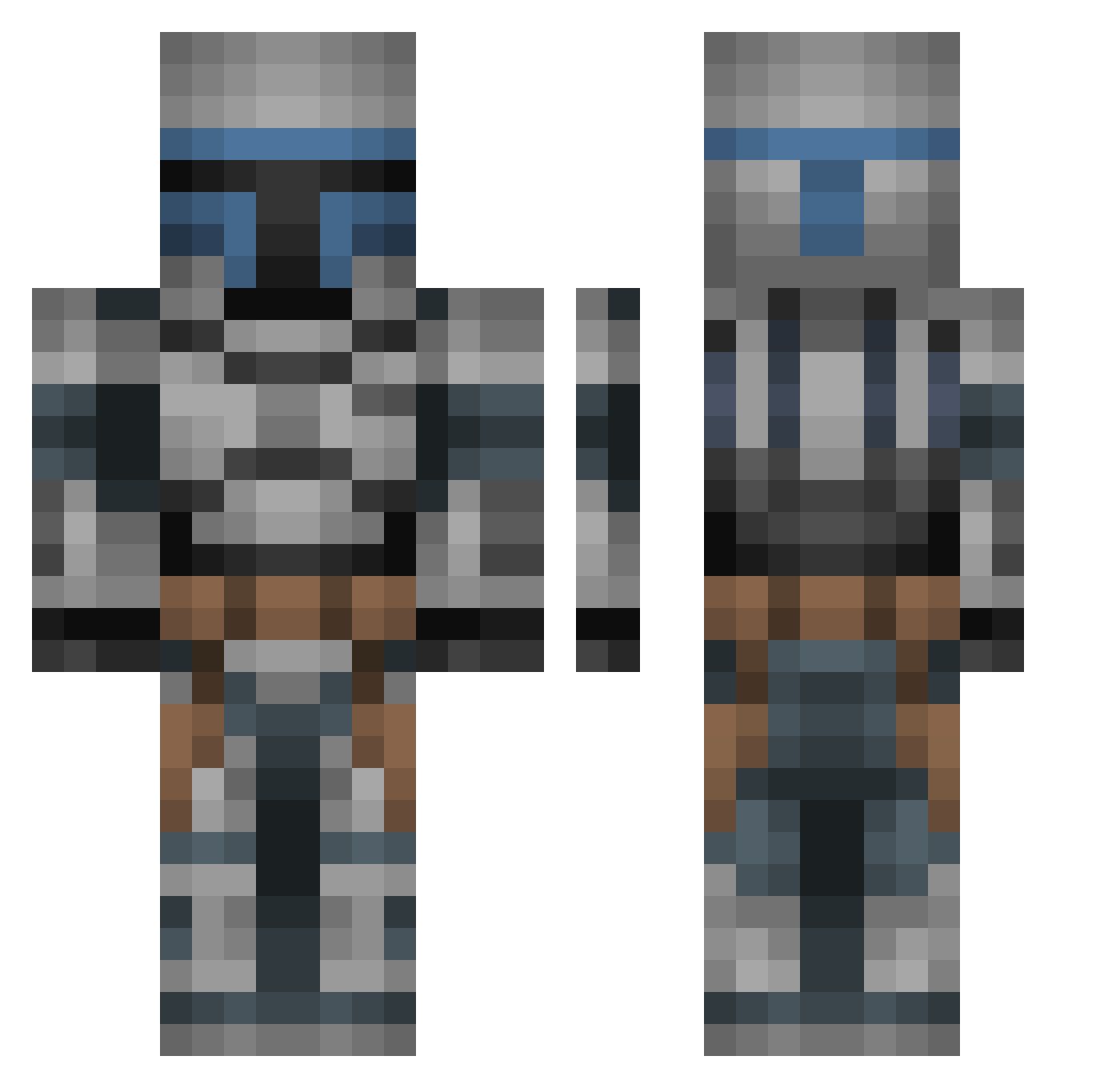 LordChaz3000 Minecraft skin, front and back view