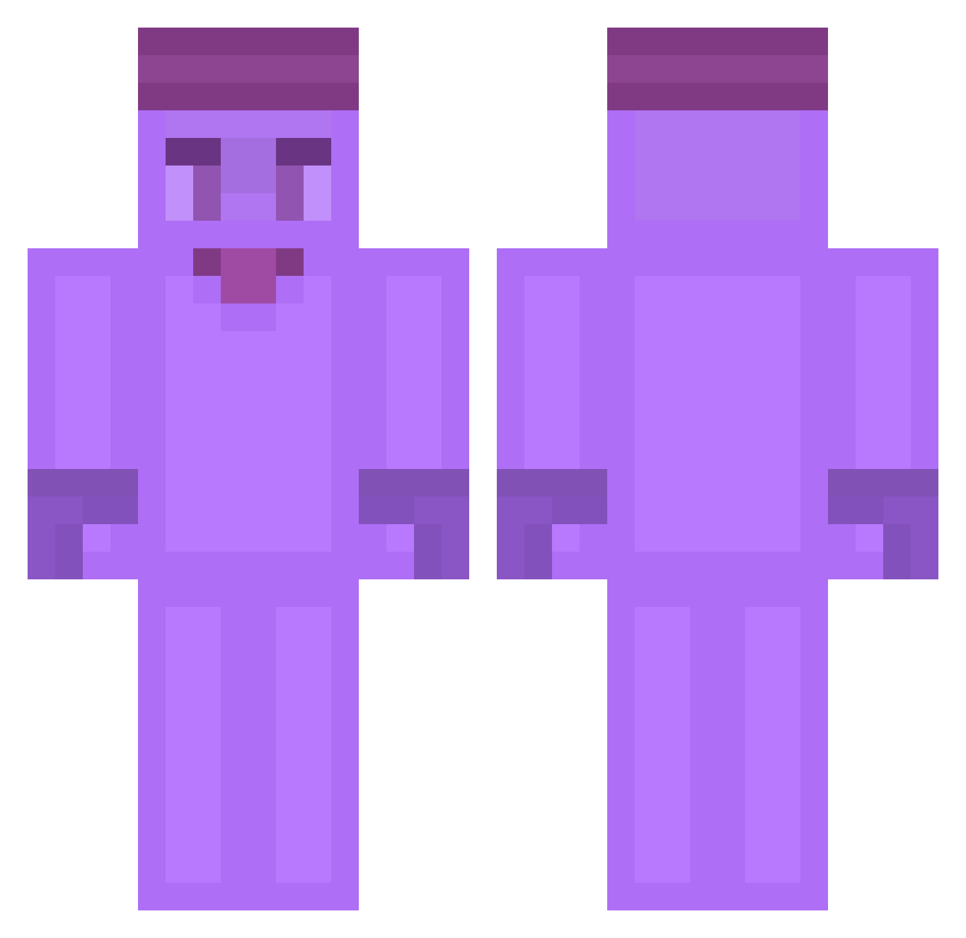 FrigidTempera Minecraft skin, front and back view