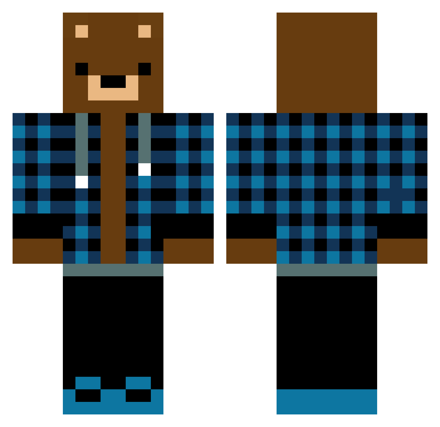 profortnitesigma Minecraft skin, front and back view