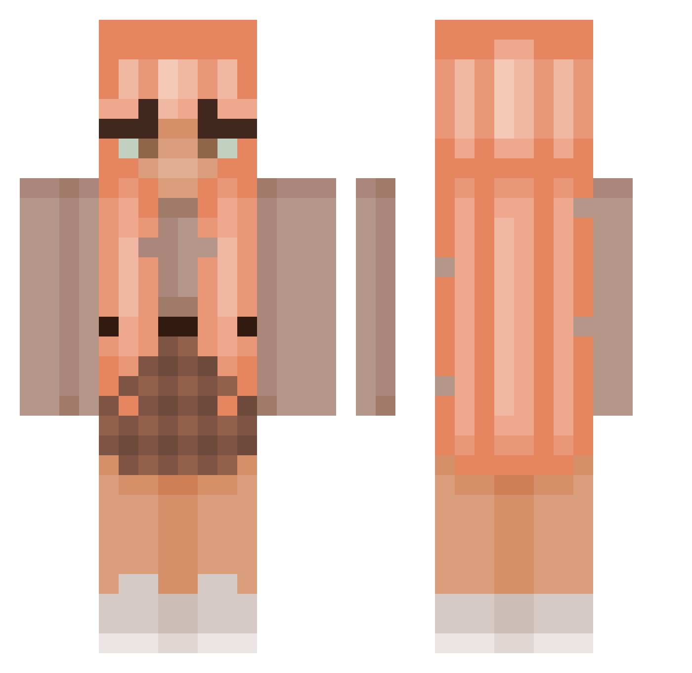 ByeFelicia_ Minecraft skin, front and back view