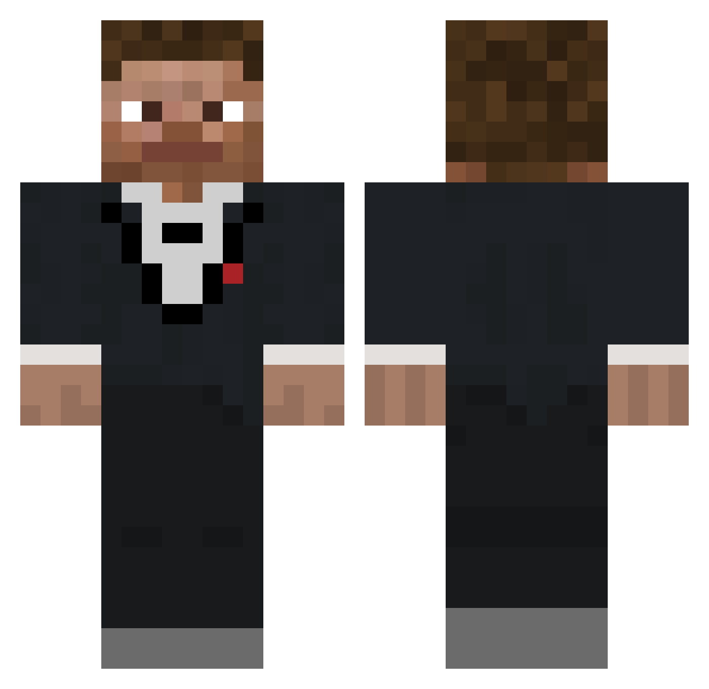 Frosty_money Minecraft skin, front and back view