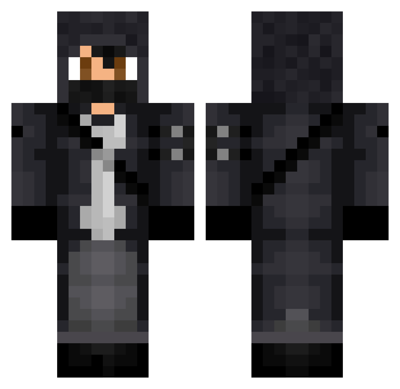 TonkyMonkey Minecraft skin, front and back view