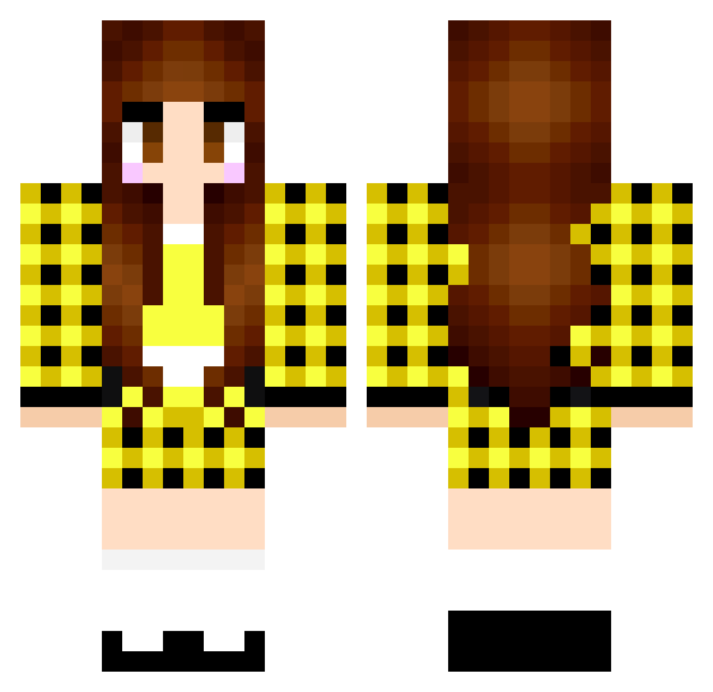 Analysand Minecraft skin, front and back view