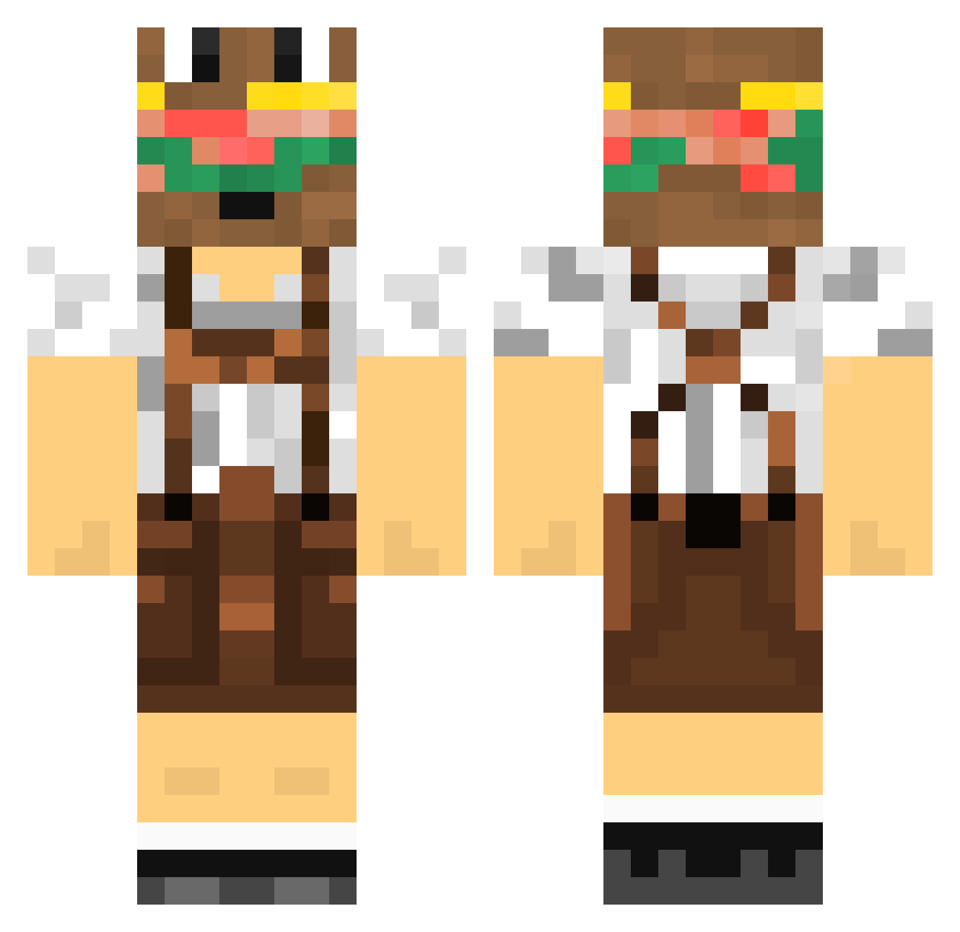 CHOCCYJIMBOB Minecraft skin, front and back view