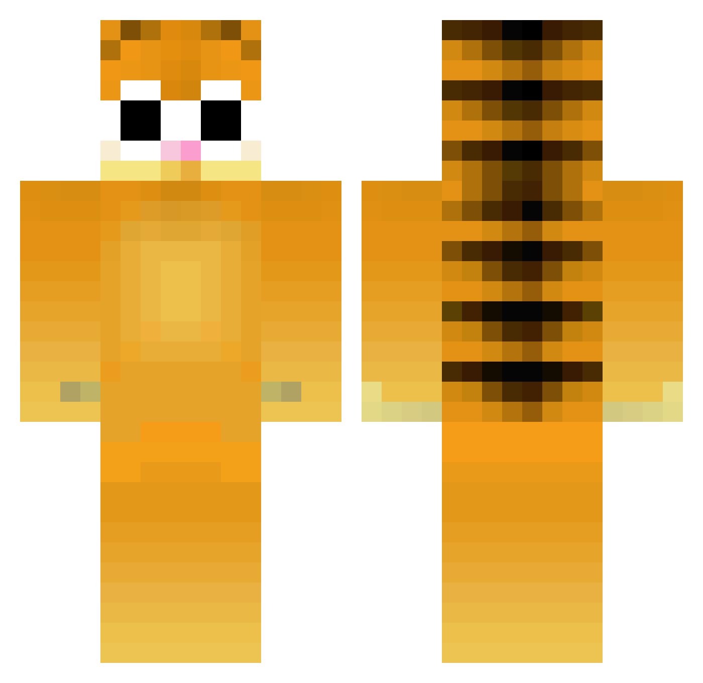 SkeletonSellerr Minecraft skin, front and back view