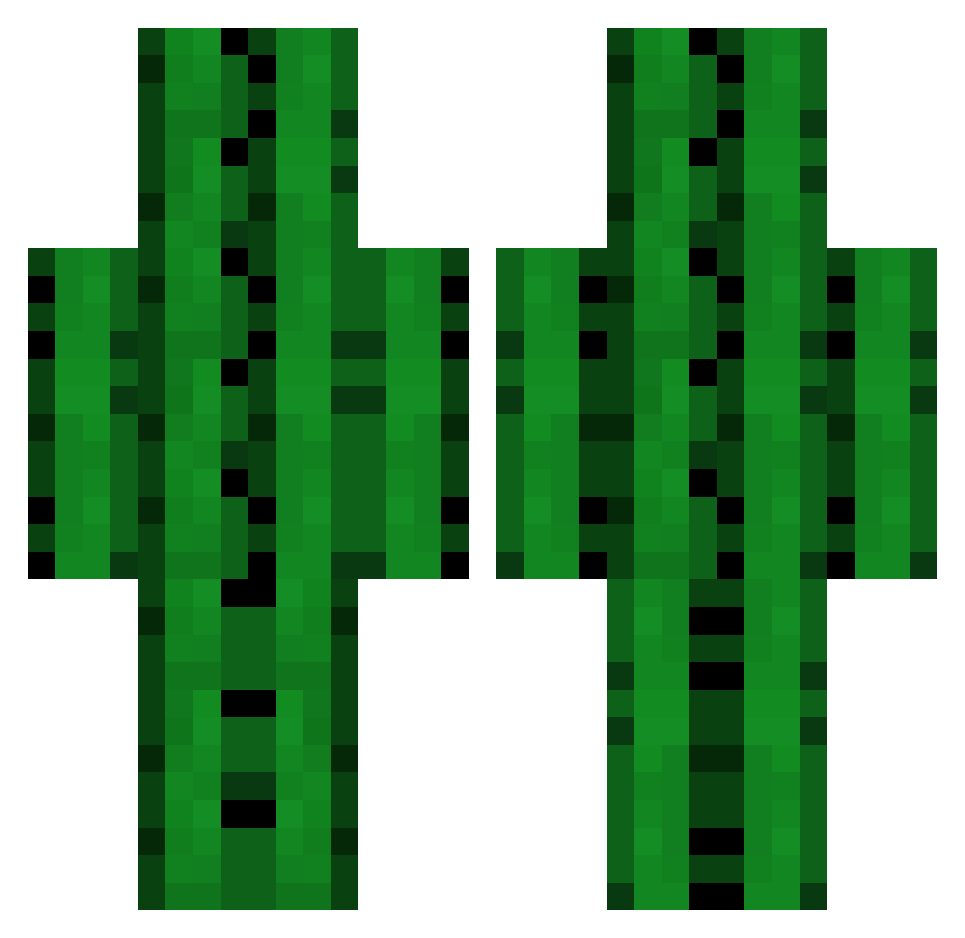 Epochs Minecraft skin, front and back view