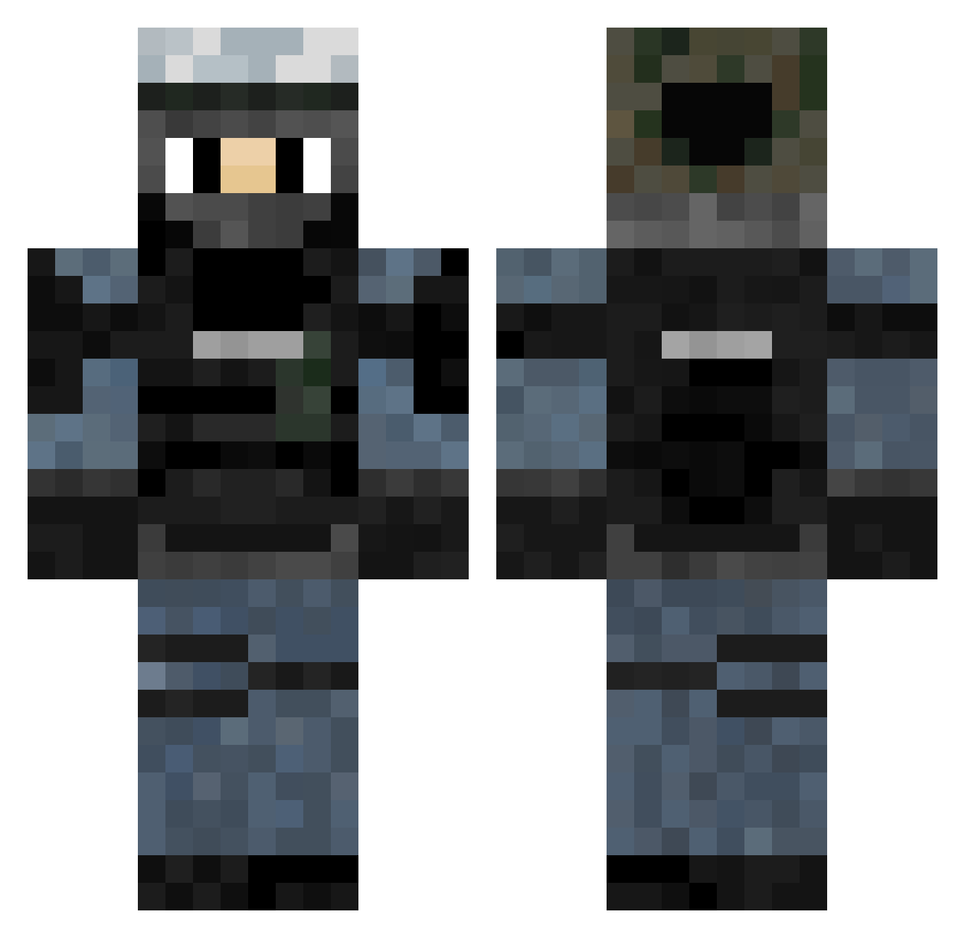 BFE_Beamter Minecraft skin, front and back view