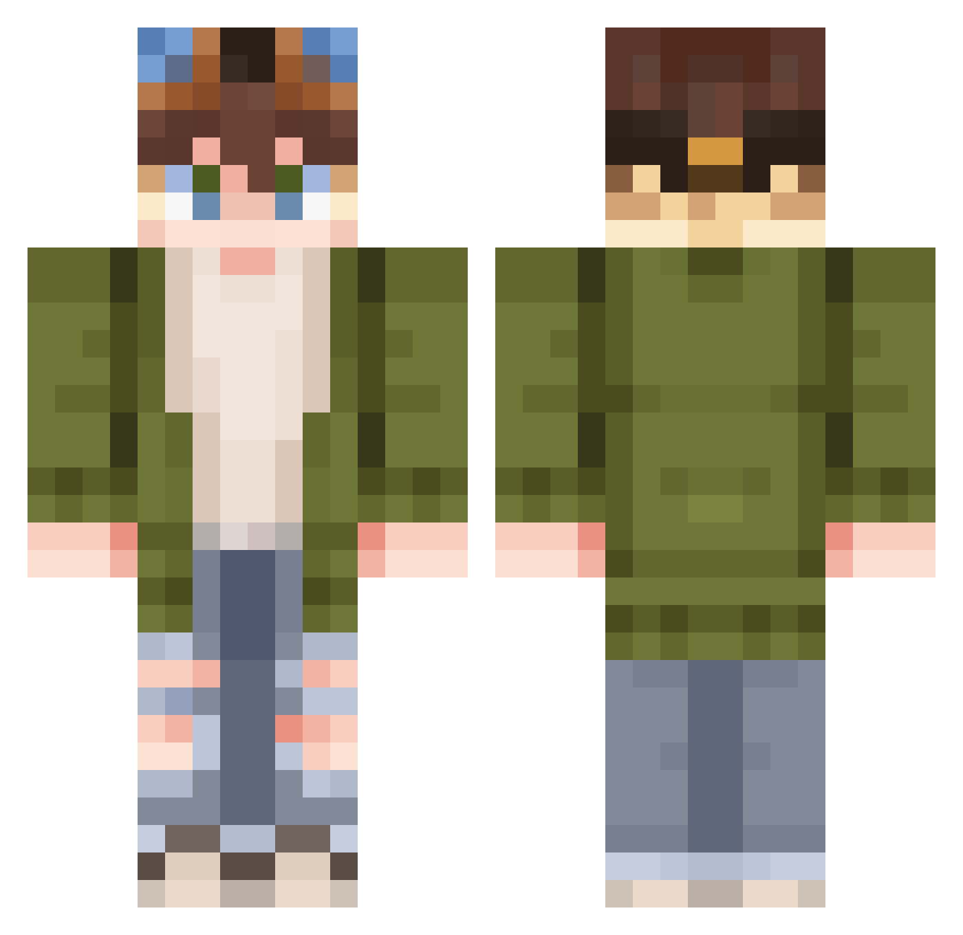 starshipmojang2d Minecraft skin, front and back view