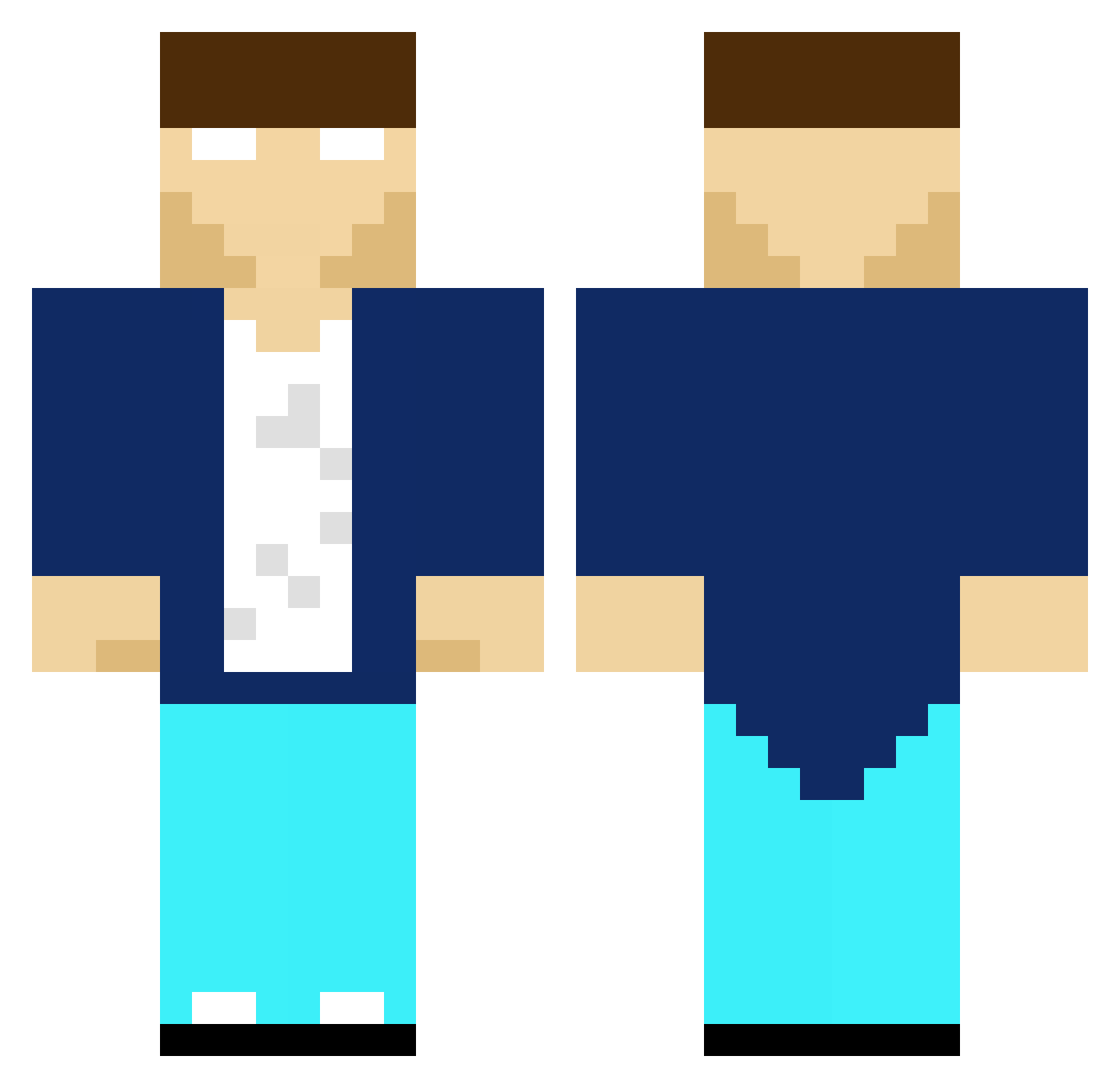 sizhopren Minecraft skin, front and back view