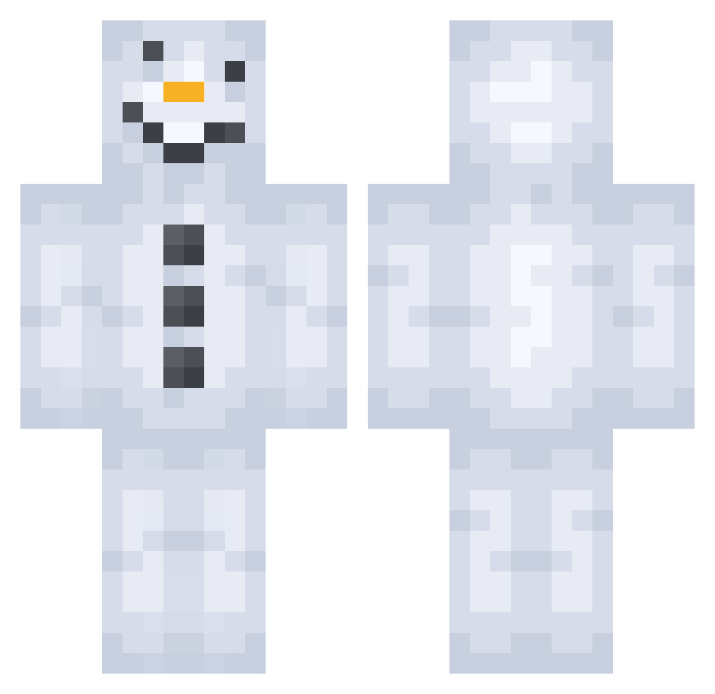 _Pstar7 Minecraft skin, front and back view