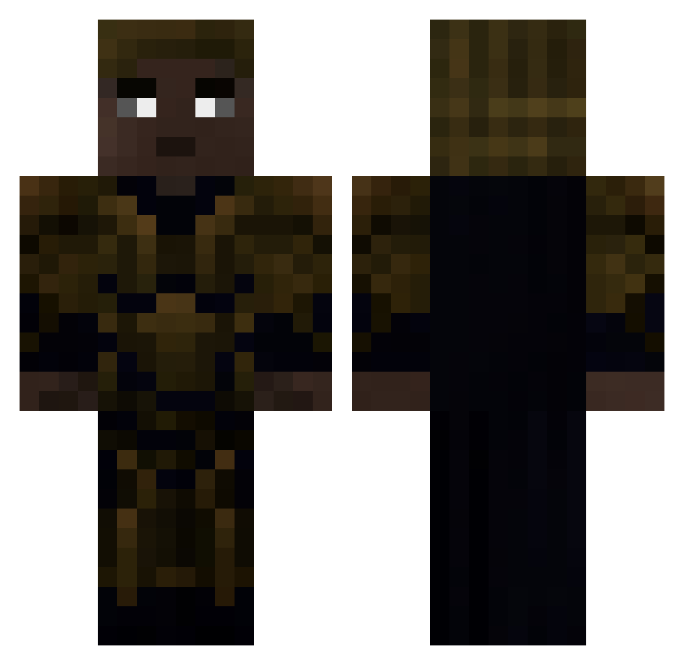 Kyrex_MC Minecraft skin, front and back view