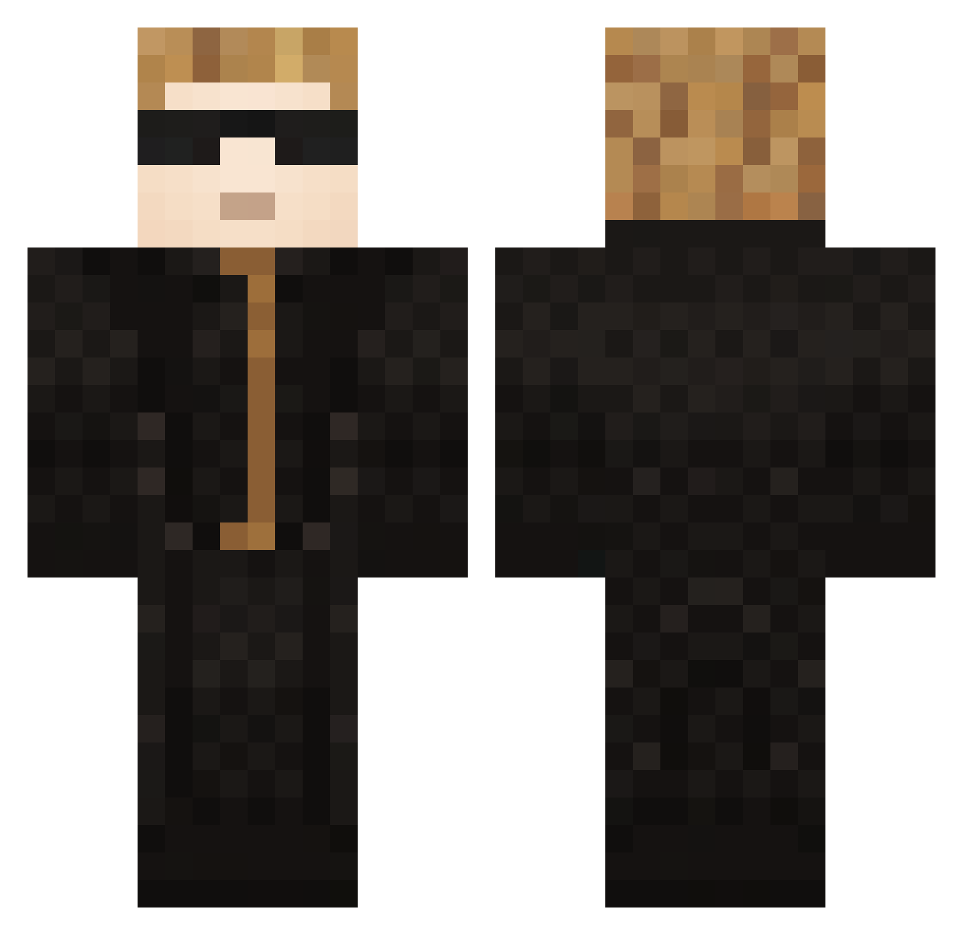 Latarro Minecraft skin, front and back view