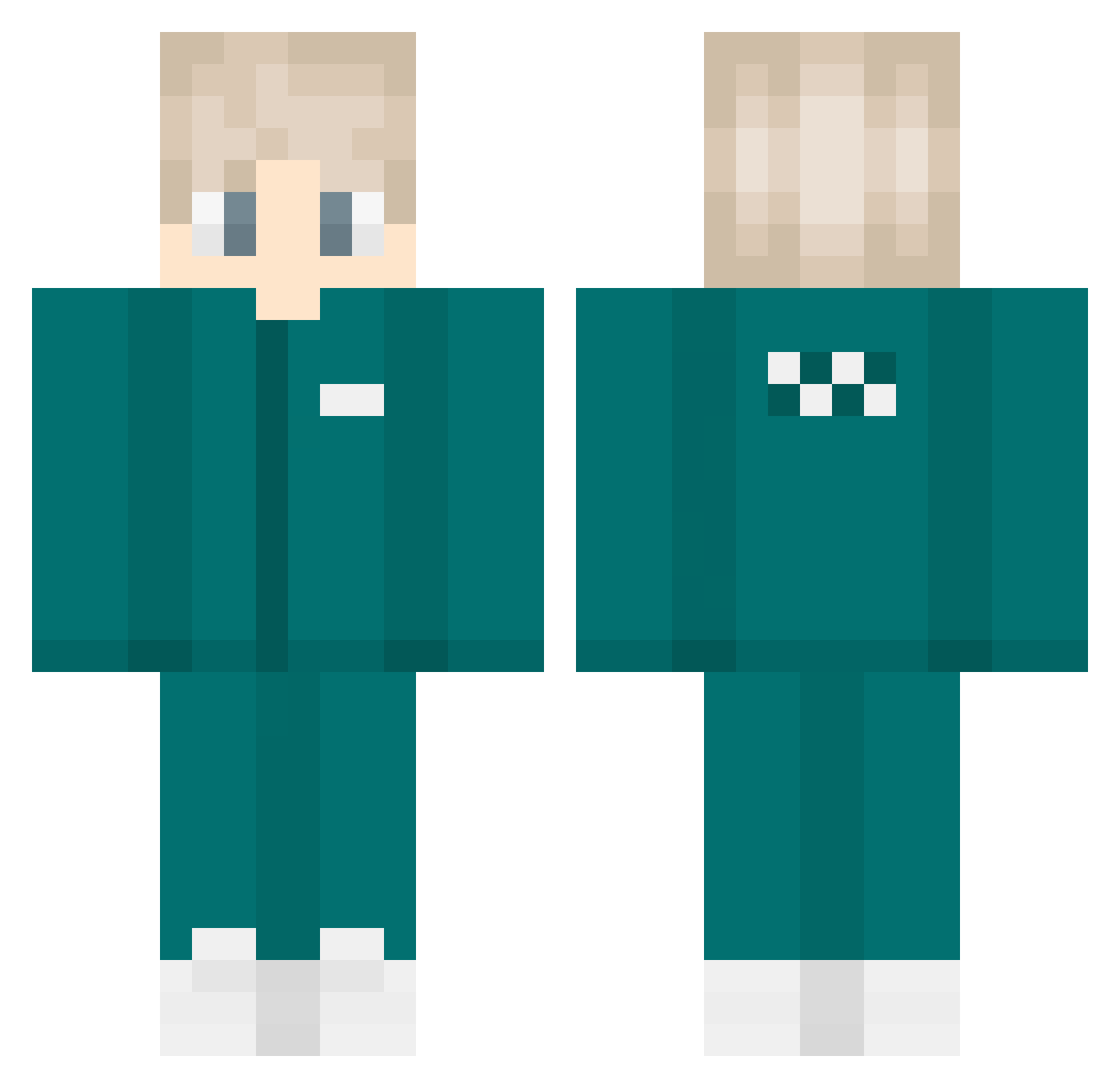 Baby_Kiozu Minecraft skin, front and back view
