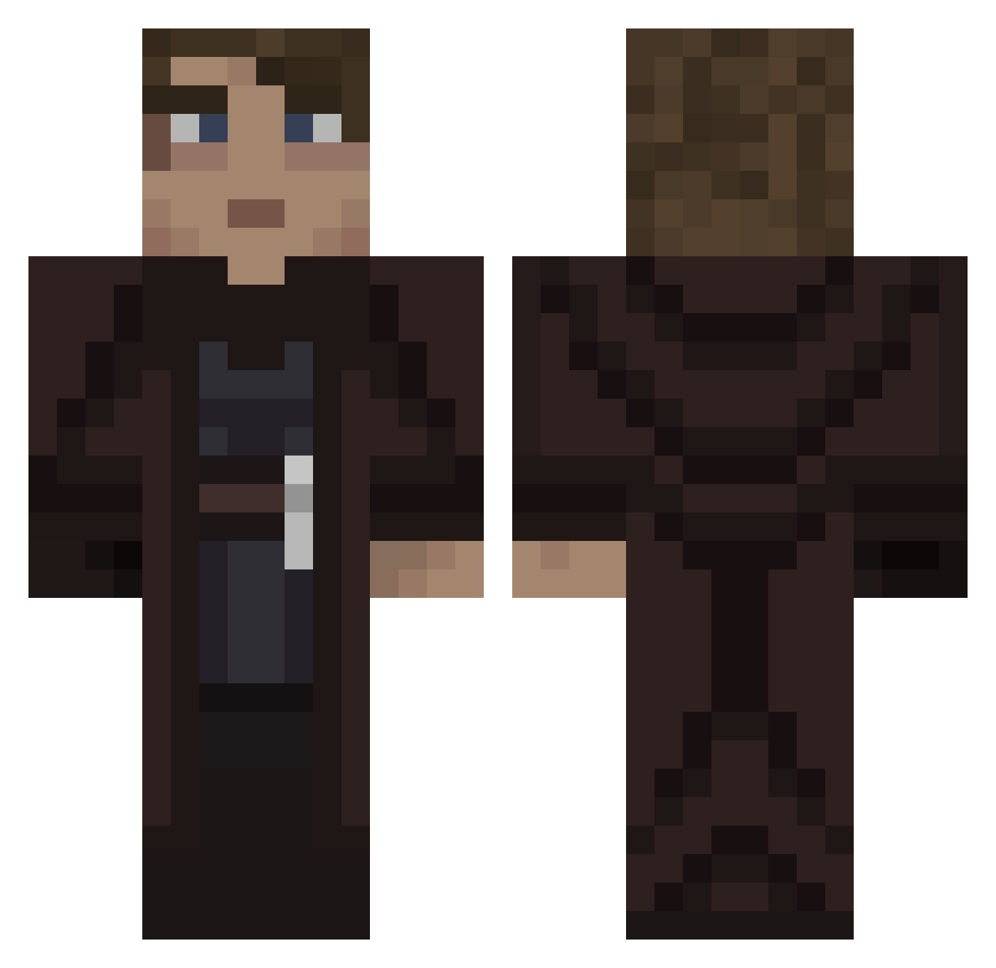 SamTheEpicYT Minecraft skin, front and back view