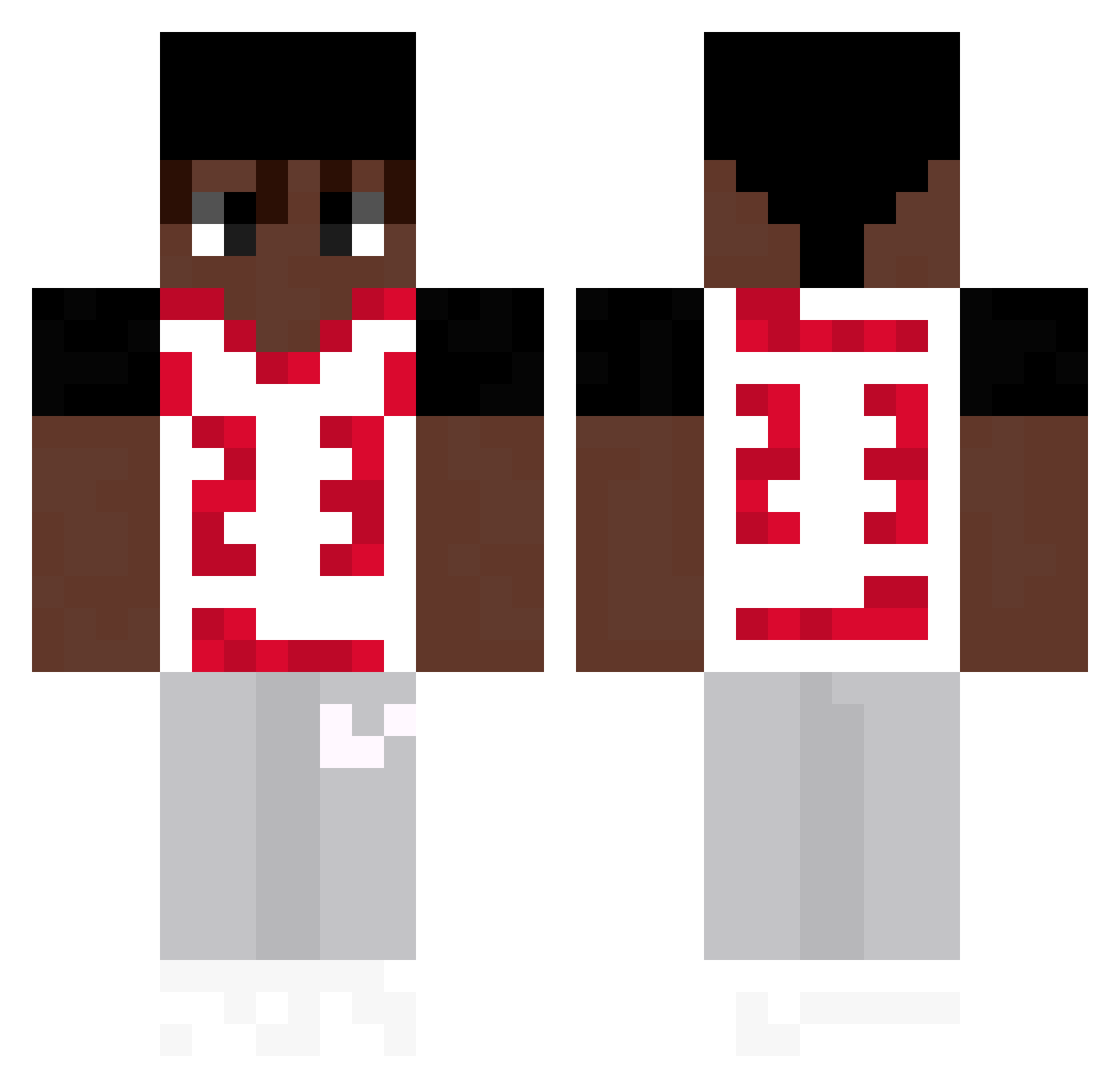 ___Shax___ Minecraft skin, front and back view