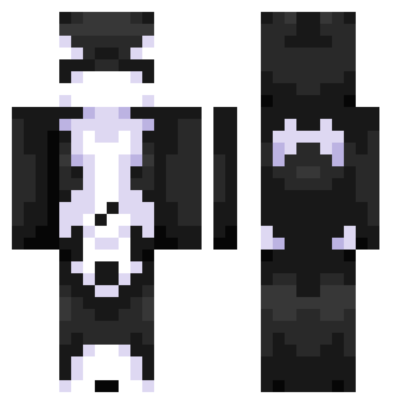 axiomaZXC Minecraft skin, front and back view