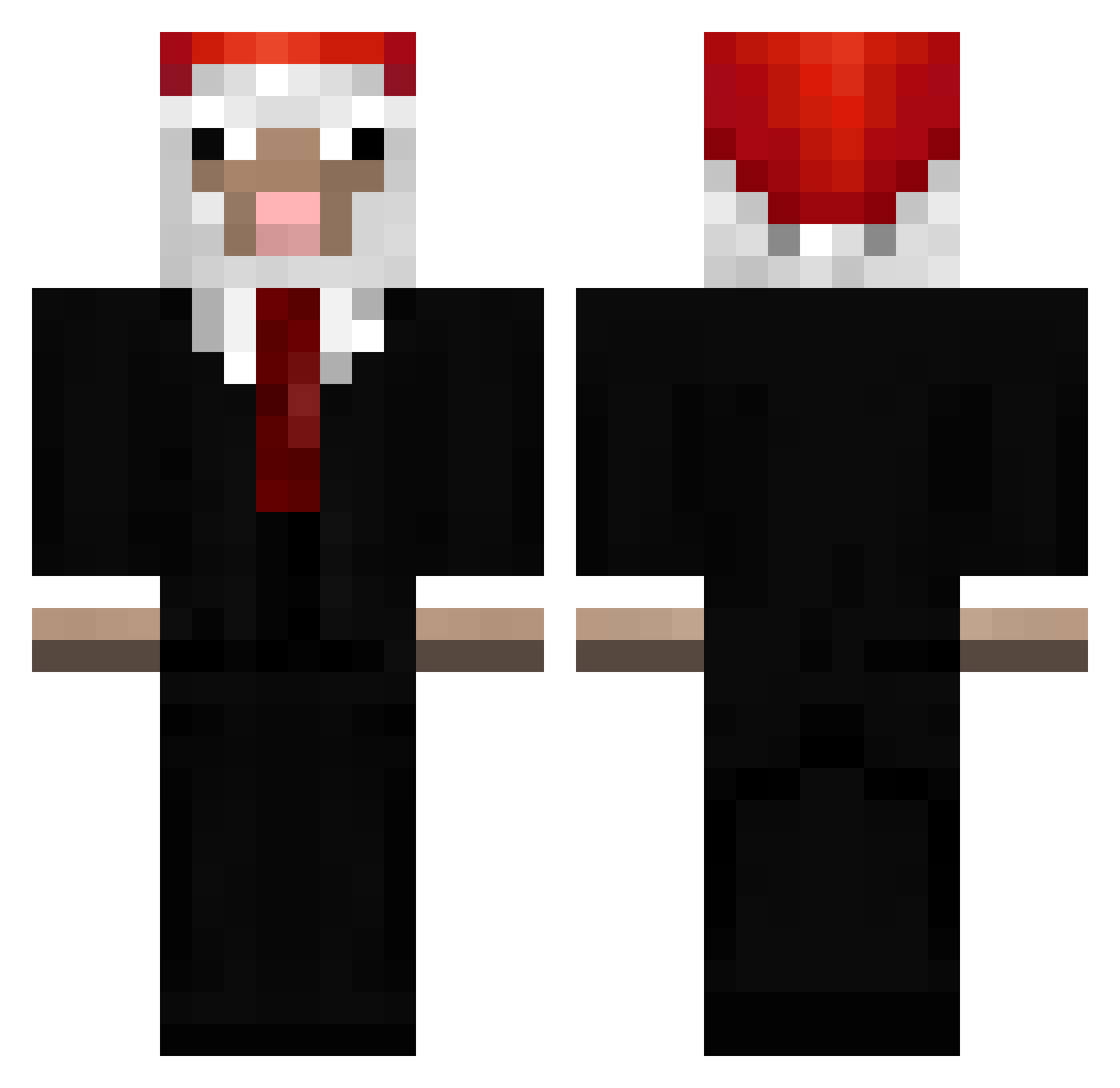kduo Minecraft skin, front and back view