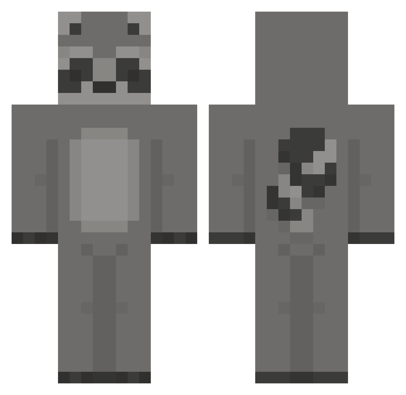 MissingMan123 Minecraft skin, front and back view