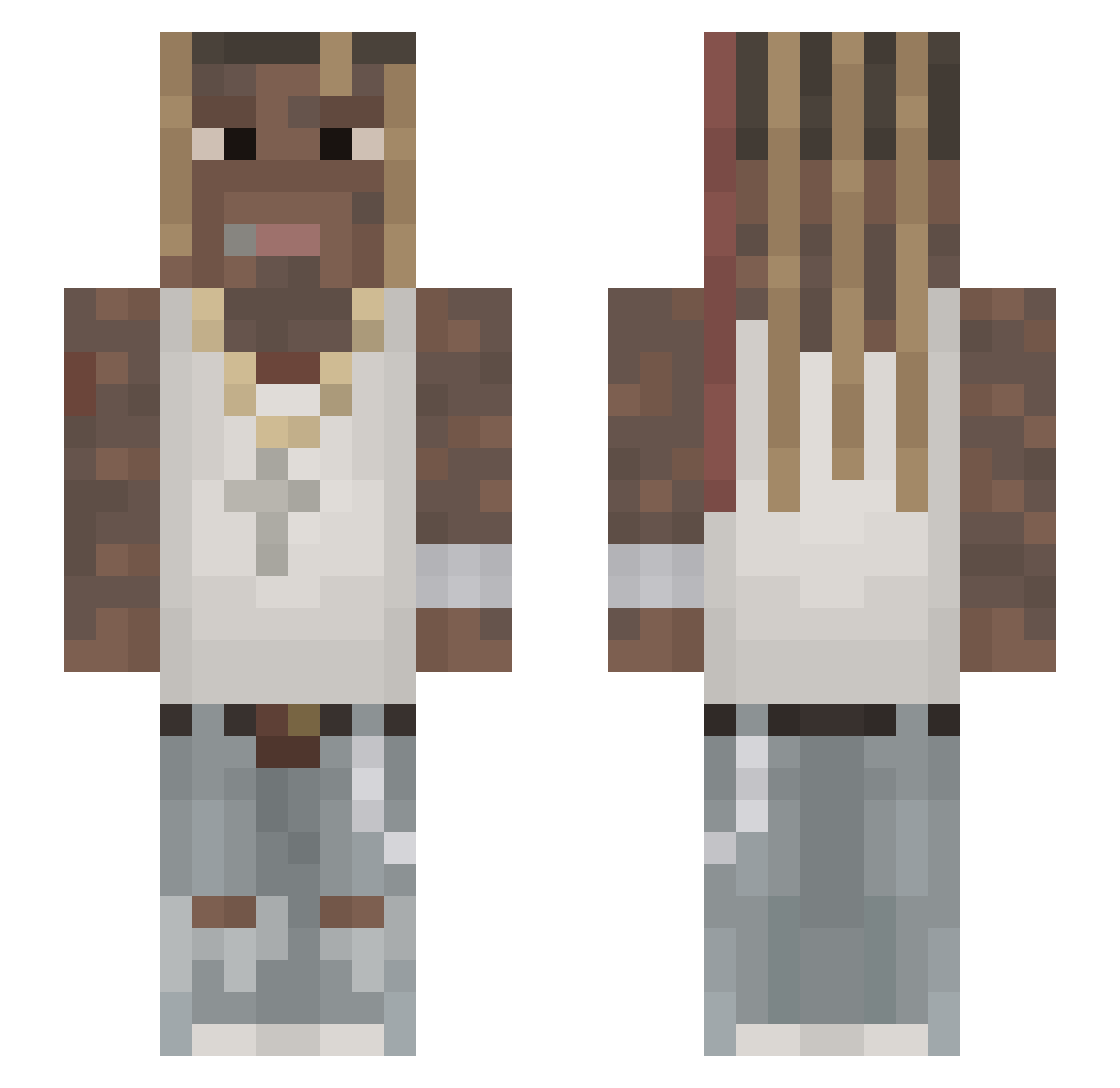 LaRvfleuze_ Minecraft skin, front and back view