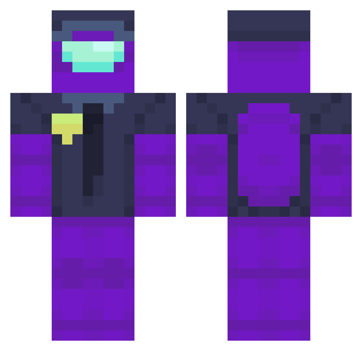 G4zer Minecraft skin, front and back view