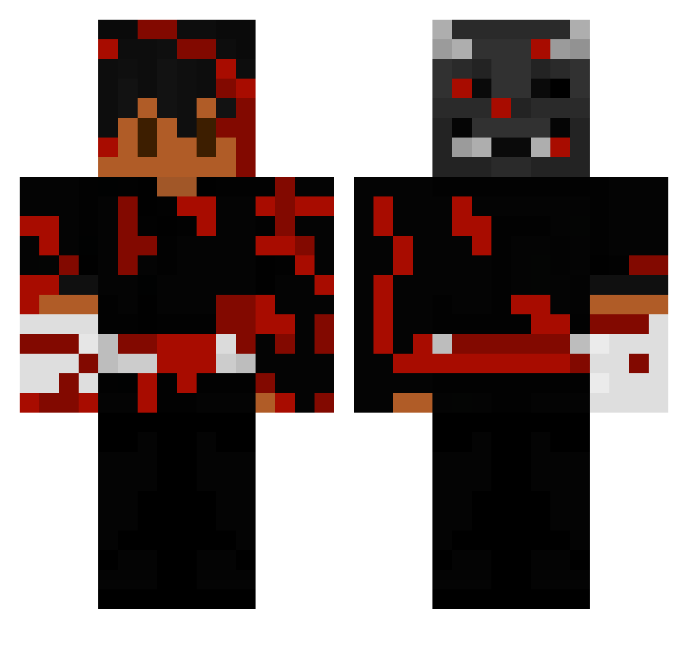 MrQuaz Minecraft skin, front and back view