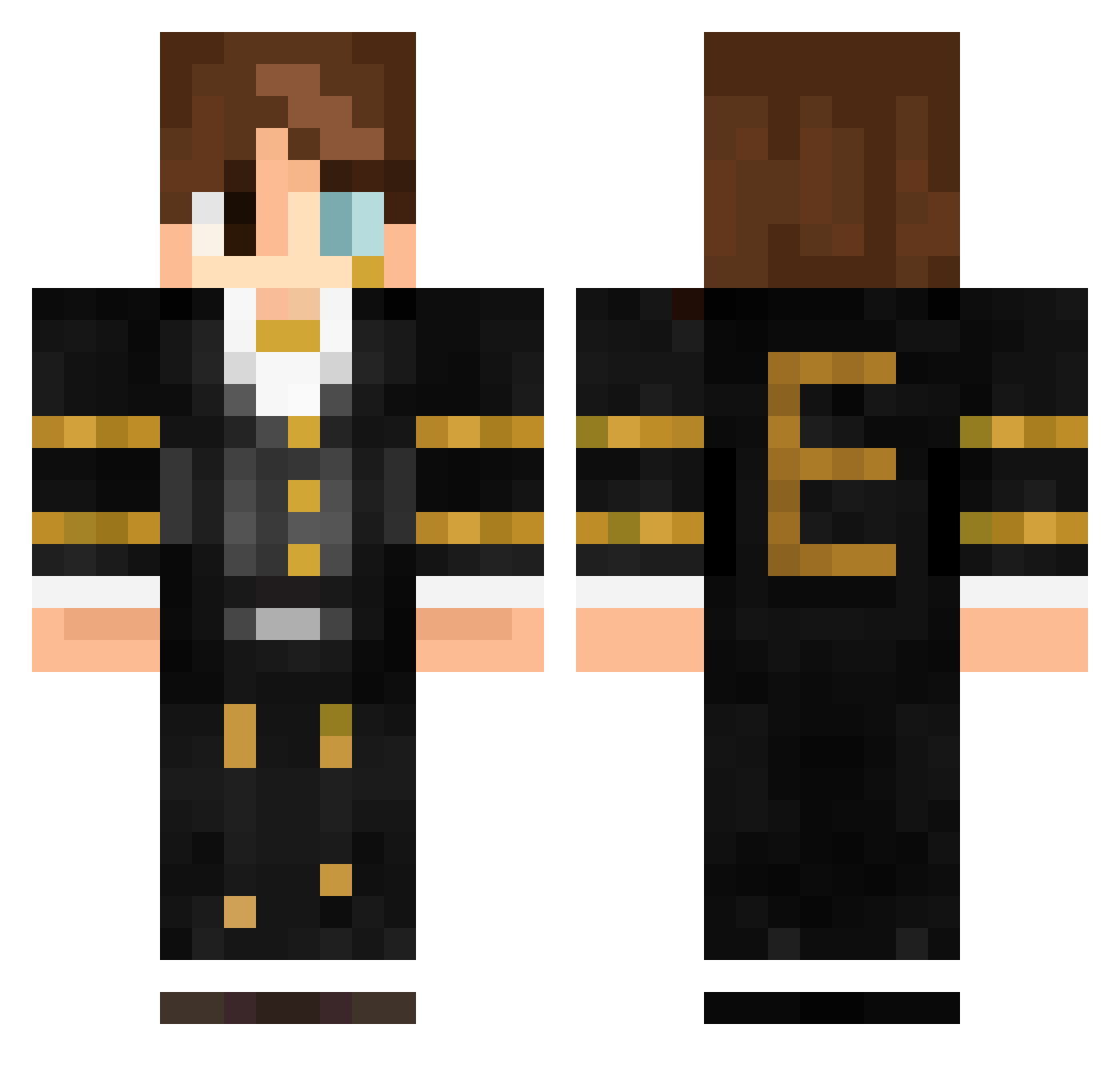 klexjinn Minecraft skin, front and back view