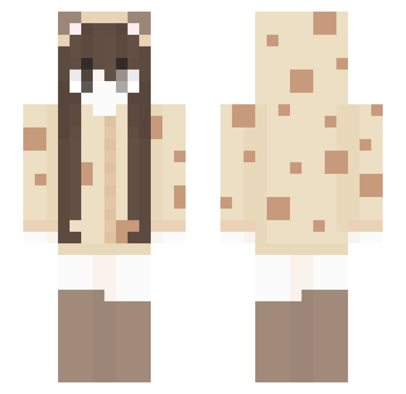 adwmire Minecraft skin, front and back view