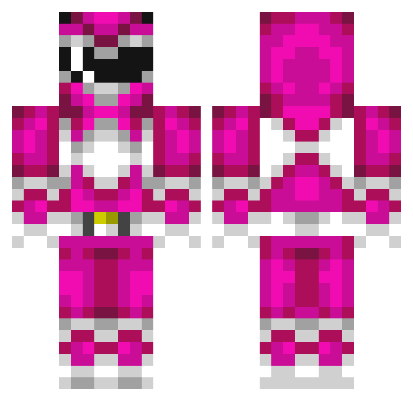 ThePrawnBay Minecraft skin, front and back view