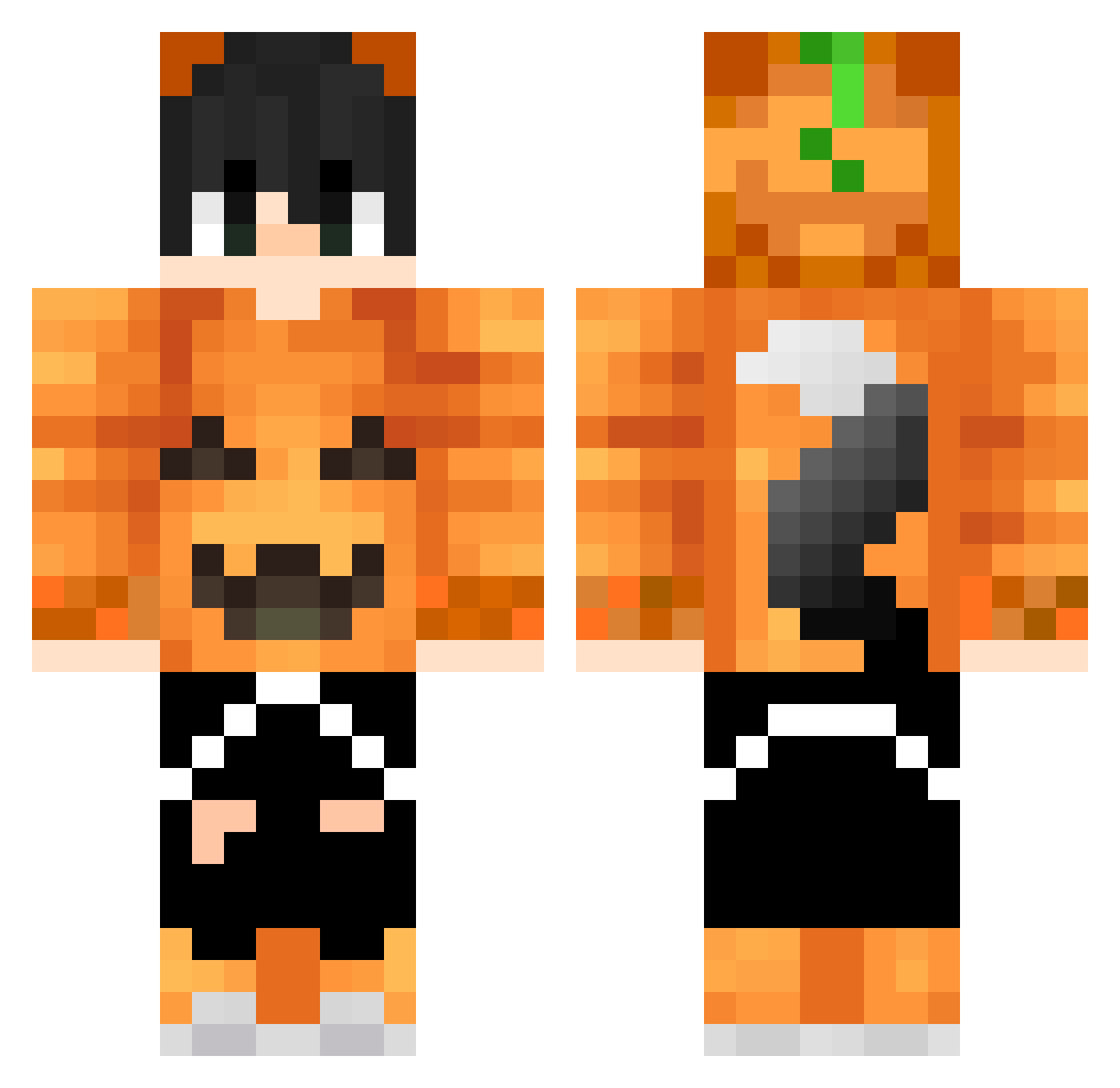 MurderCeto Minecraft skin, front and back view