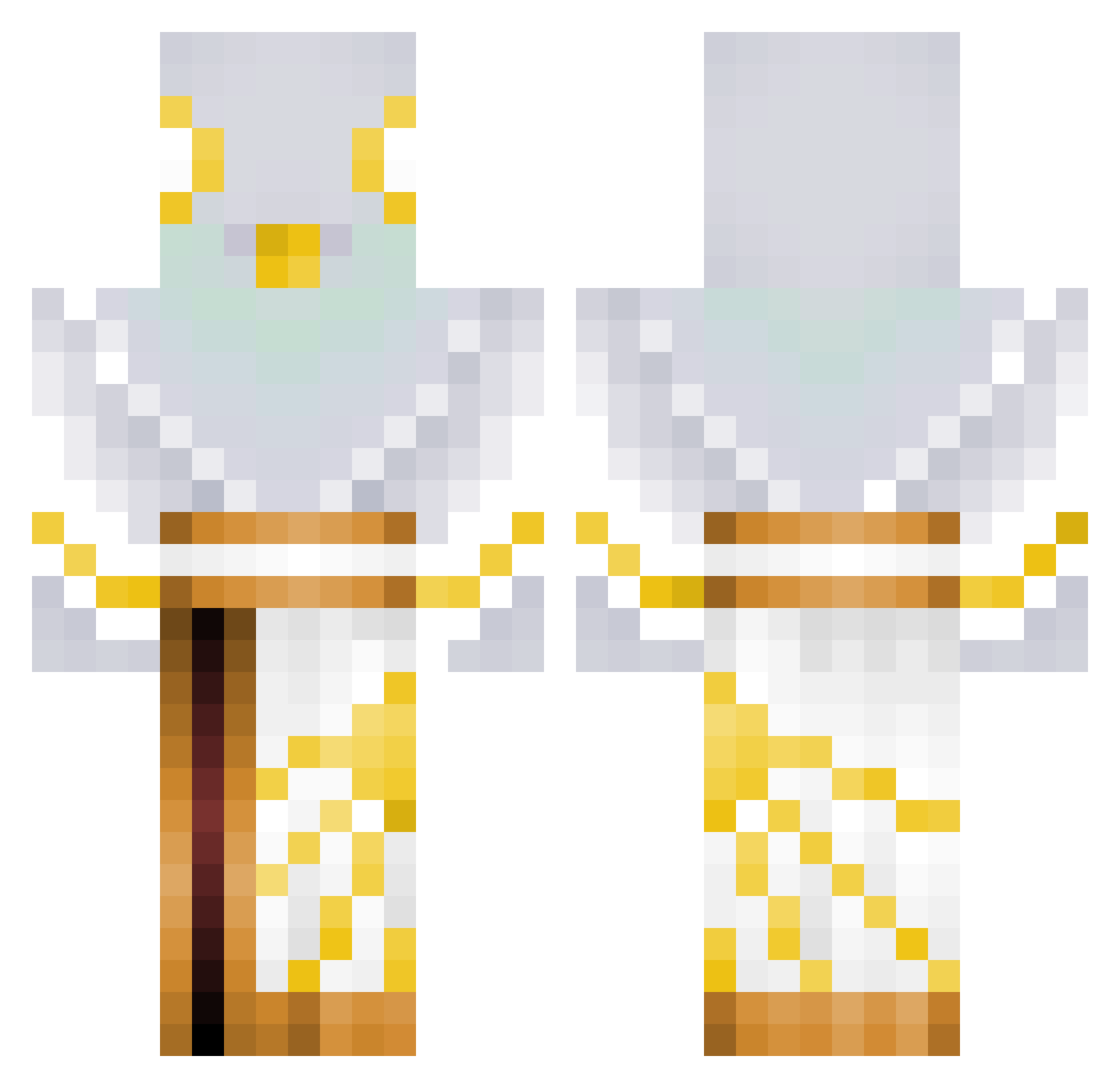 Tiwanto Minecraft skin, front and back view