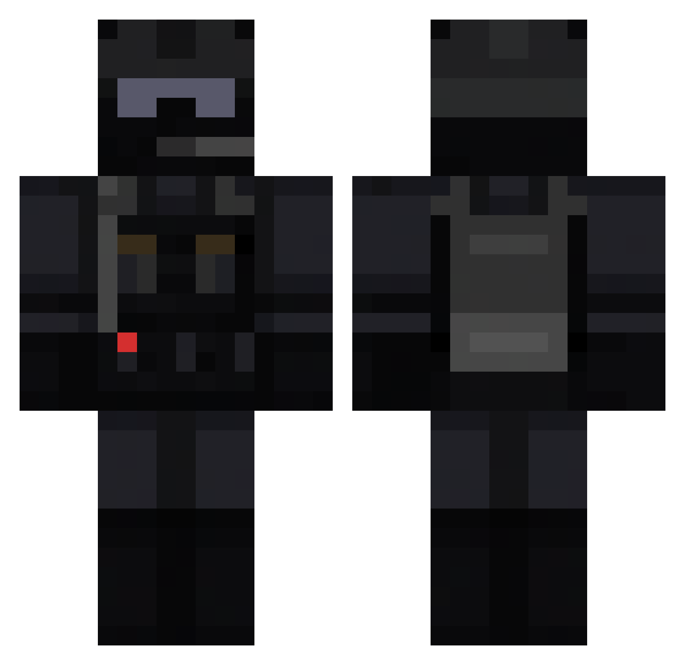 Alessandro36 Minecraft skin, front and back view