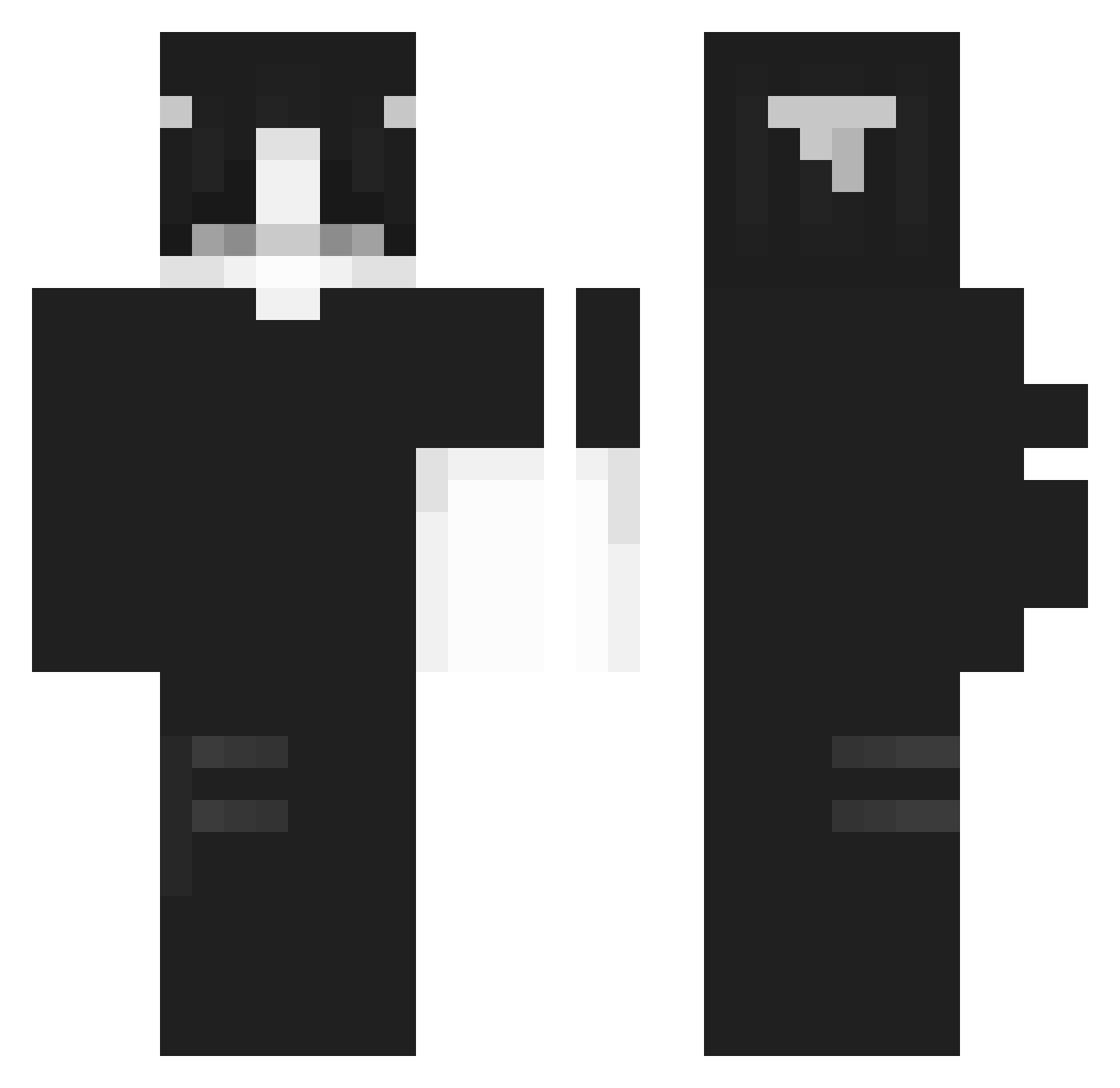 _nagaata Minecraft skin, front and back view