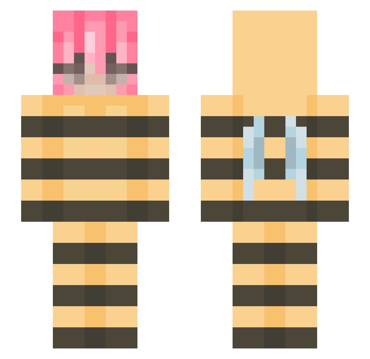 Maybe_Not Minecraft skin, front and back view