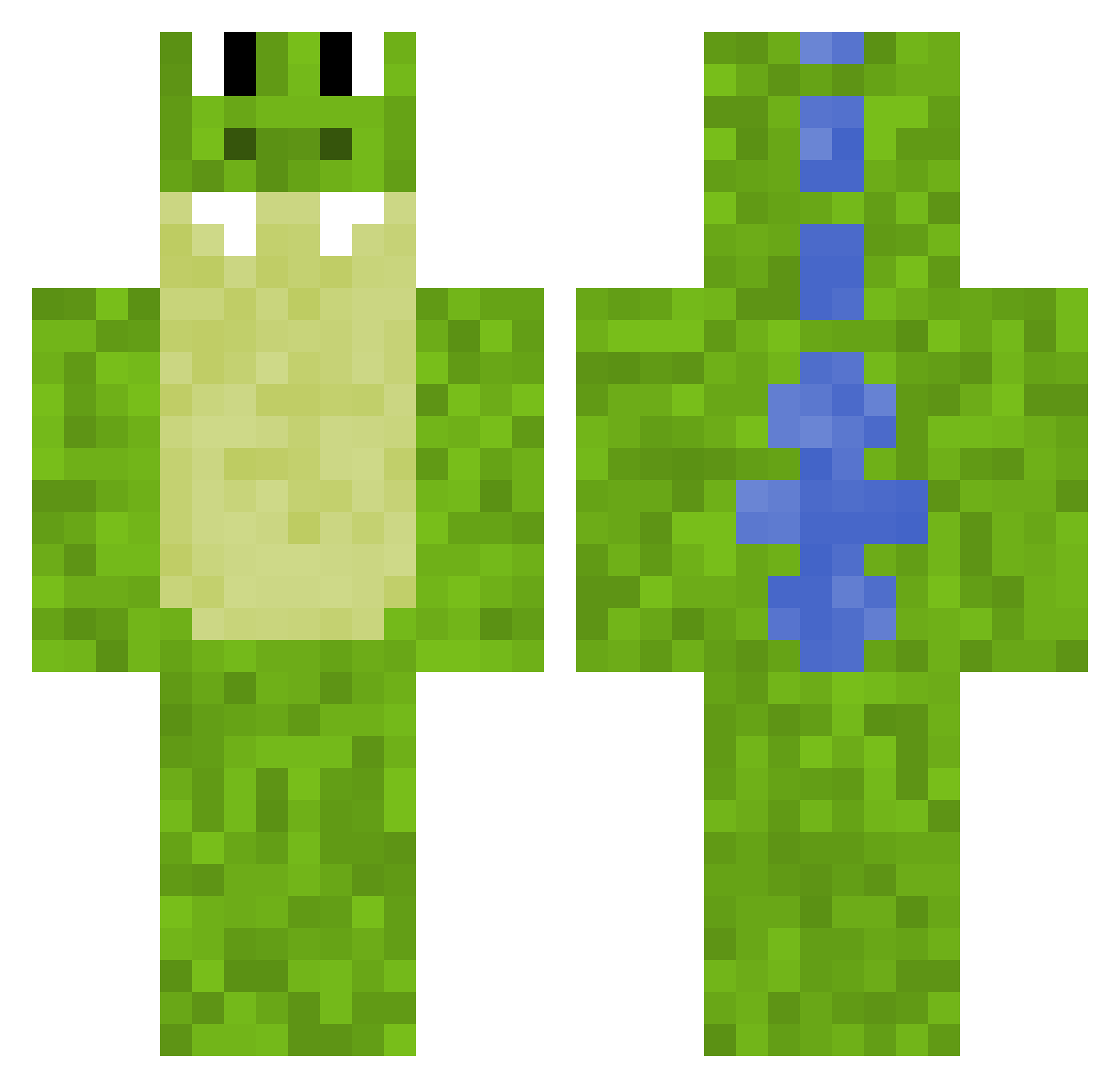 Zaim5510 Minecraft skin, front and back view