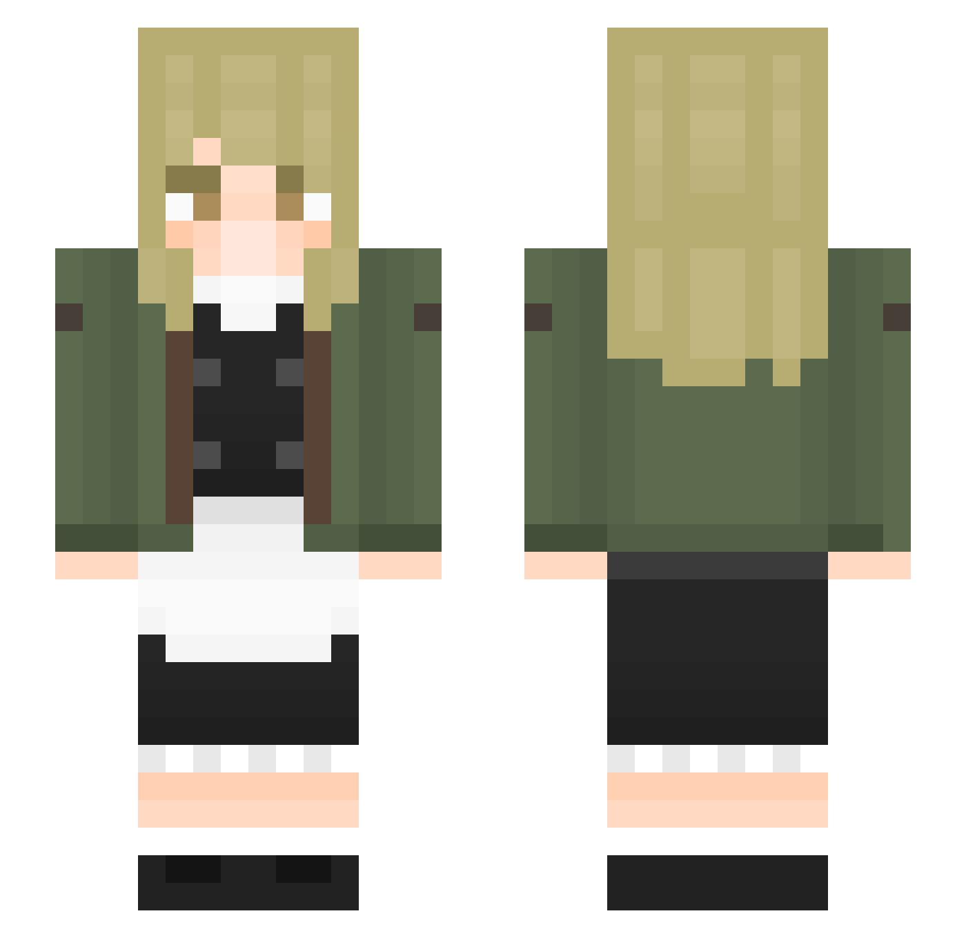 sirocabi Minecraft skin, front and back view
