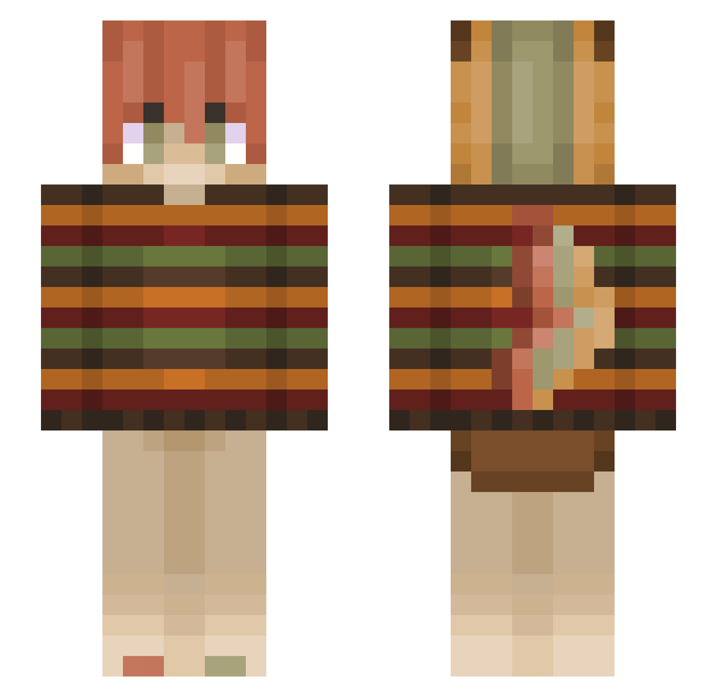 NoMoreZvyn Minecraft skin, front and back view