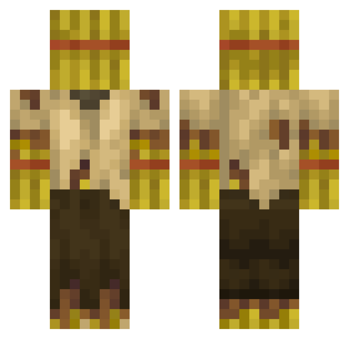 HAYYEW Minecraft skin, front and back view