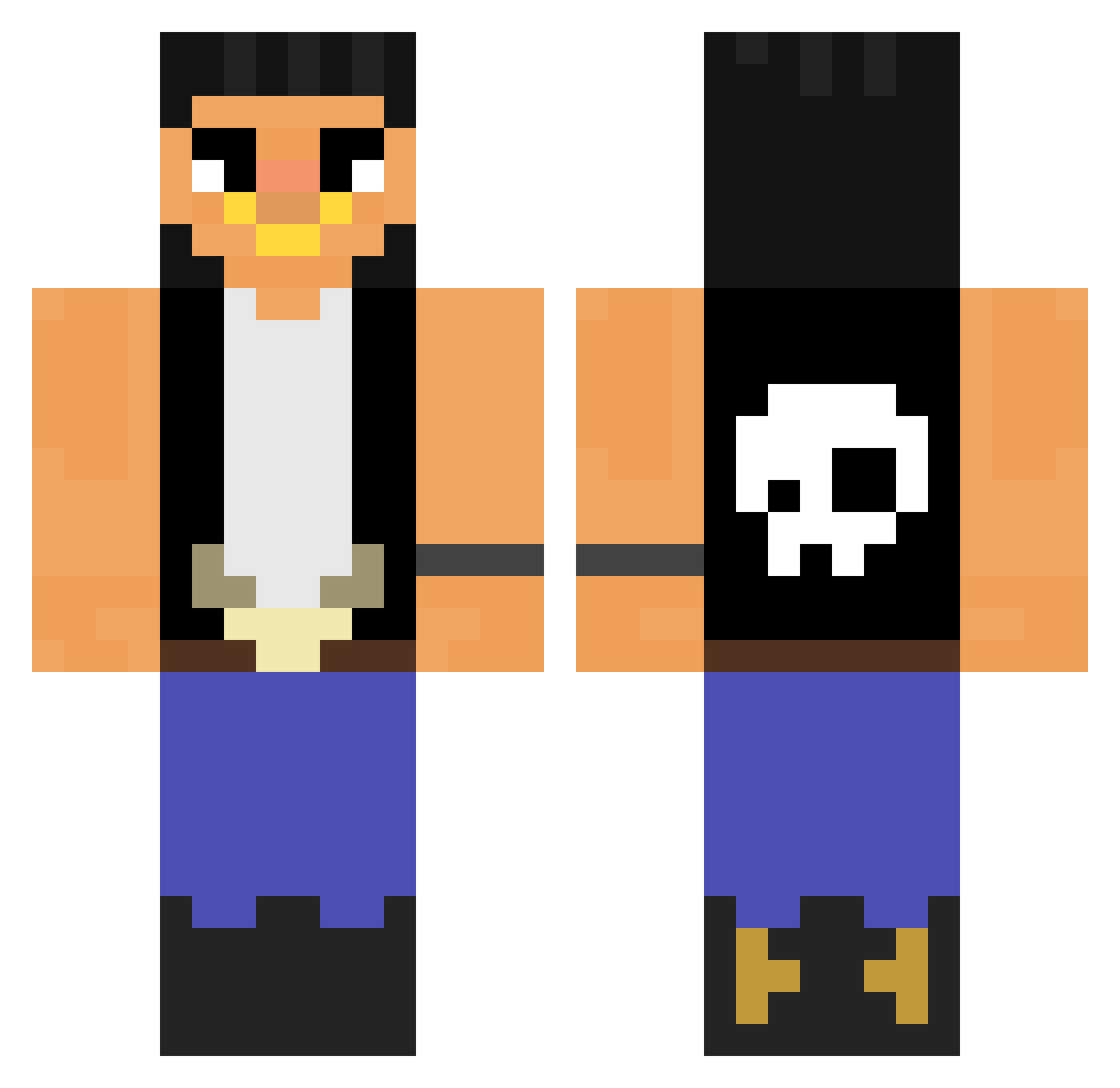 zZz_Vinagrad_zZz Minecraft skin, front and back view