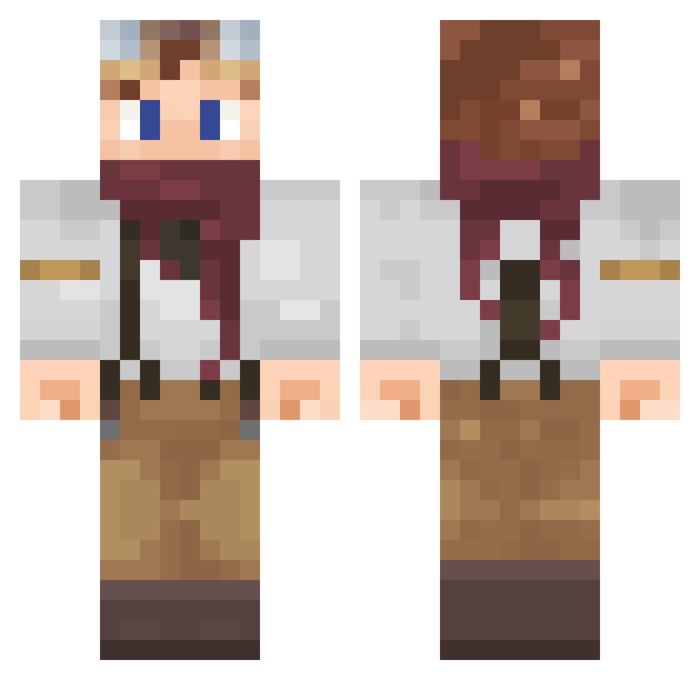 Forjex4yx Minecraft skin, front and back view