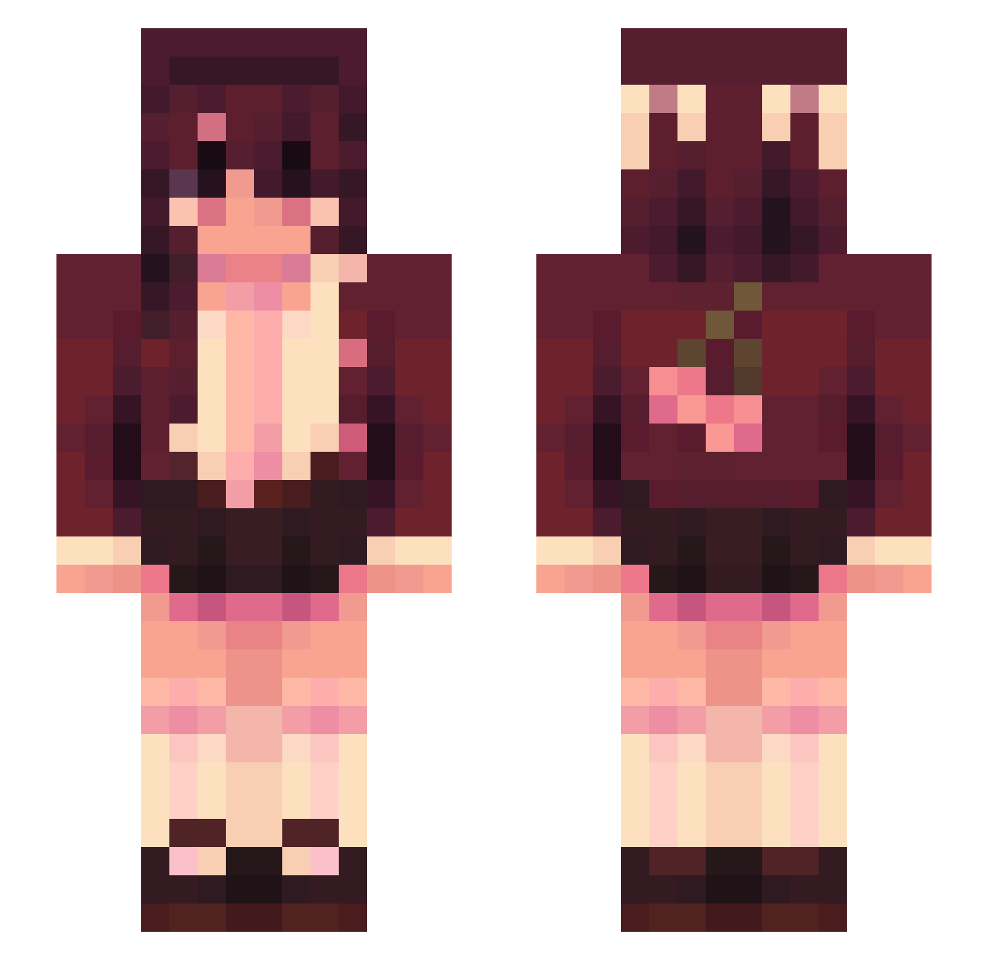 CaZoR_ Minecraft skin, front and back view