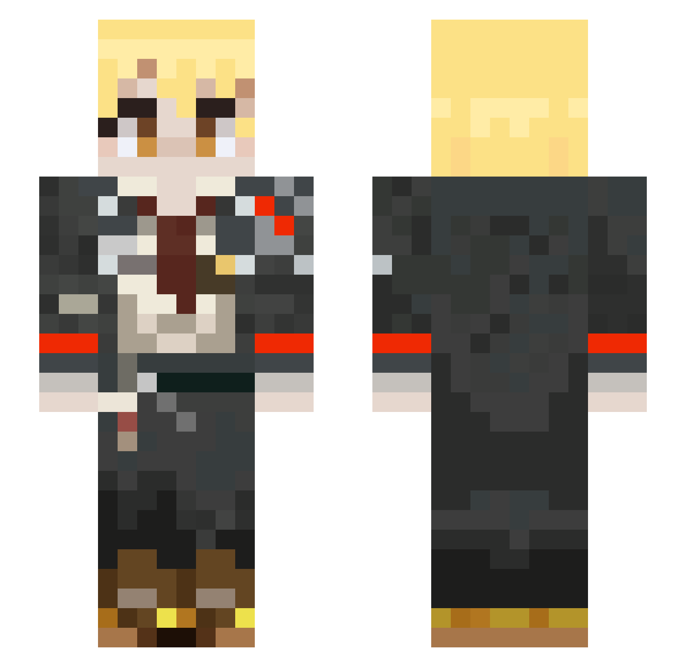 jeffmcsteve Minecraft skin, front and back view
