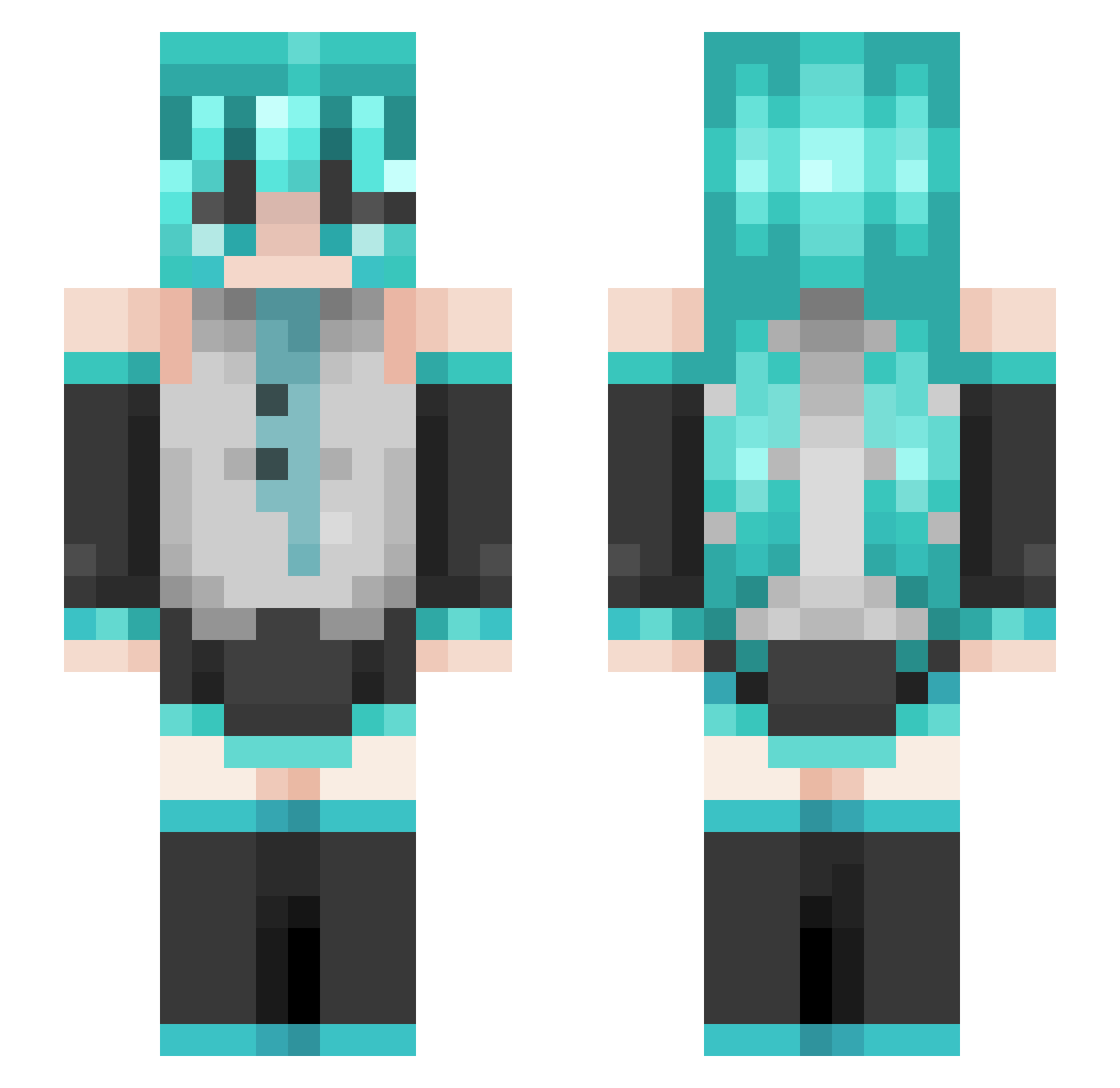 camyam6 Minecraft skin, front and back view