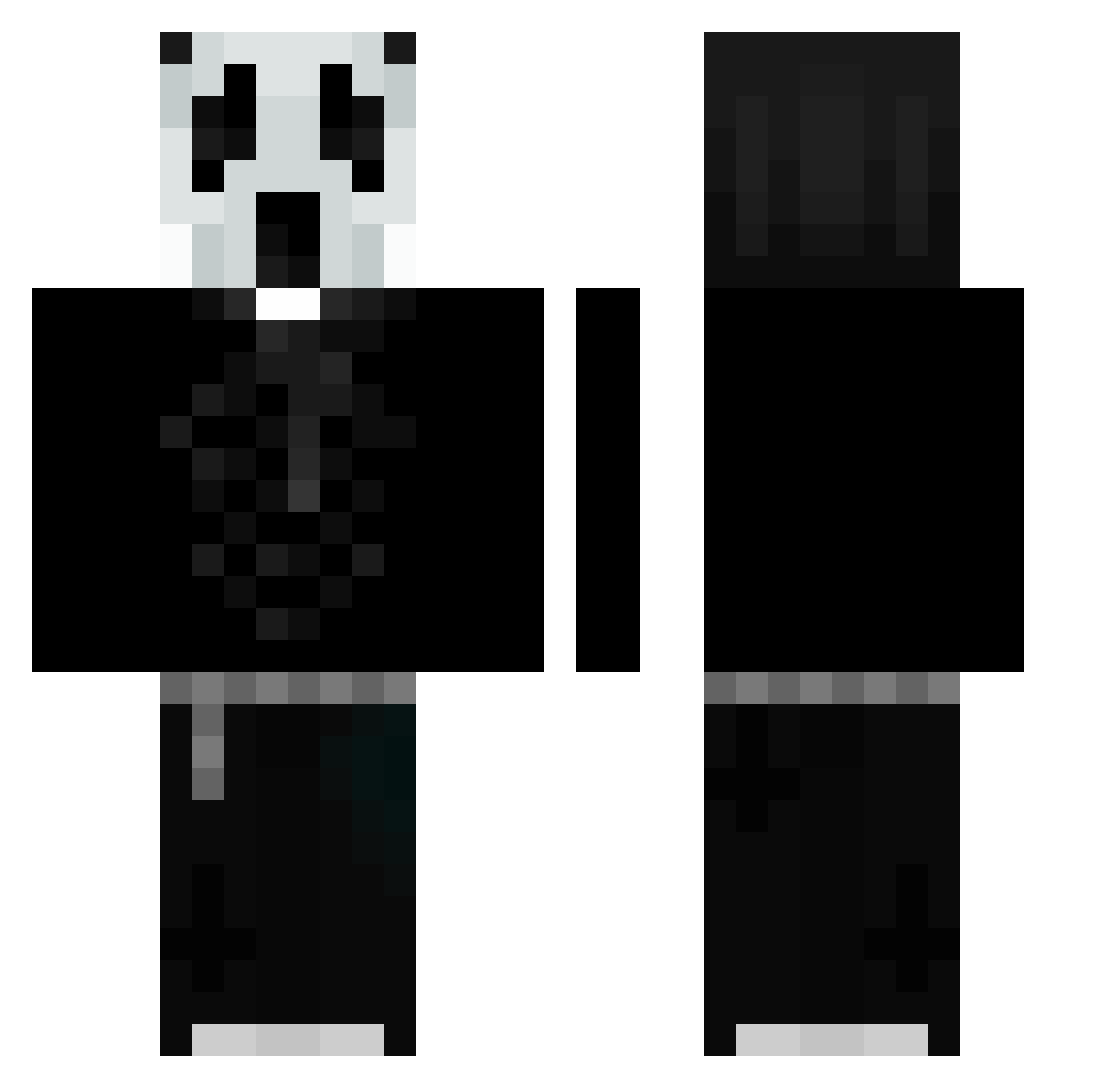 FraldaRosa_ Minecraft skin, front and back view