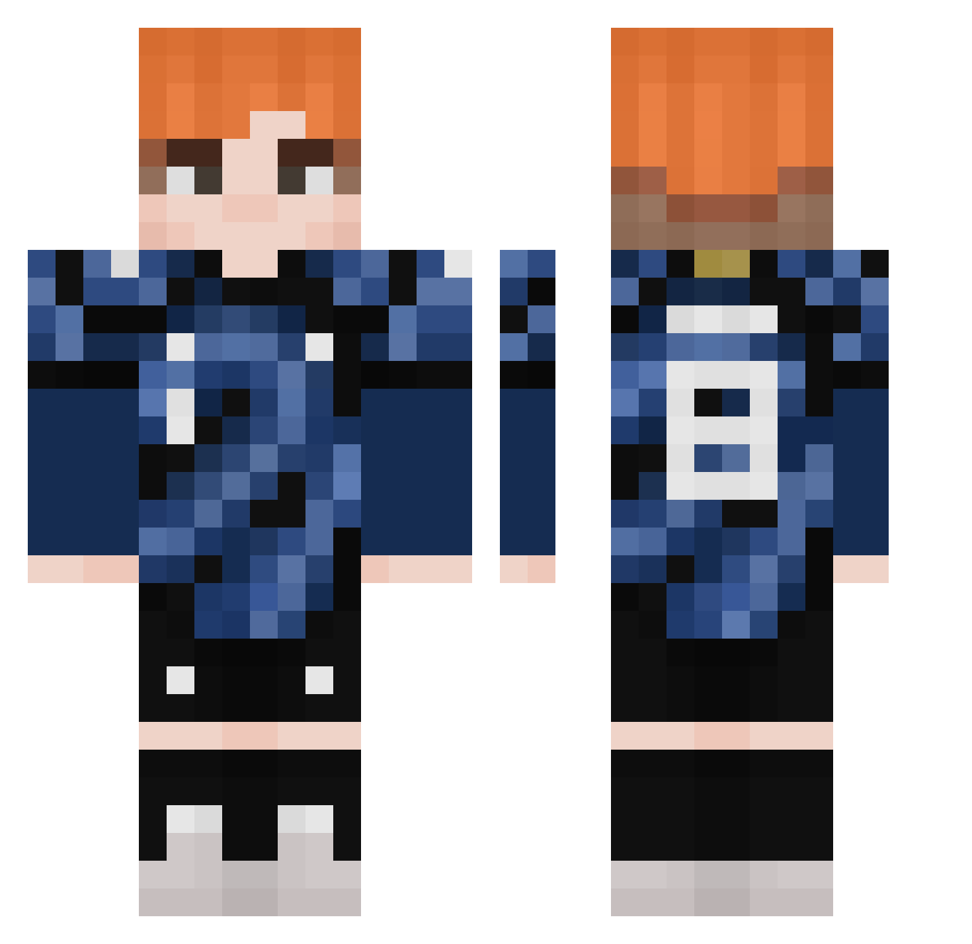 Fran7Espada Minecraft skin, front and back view