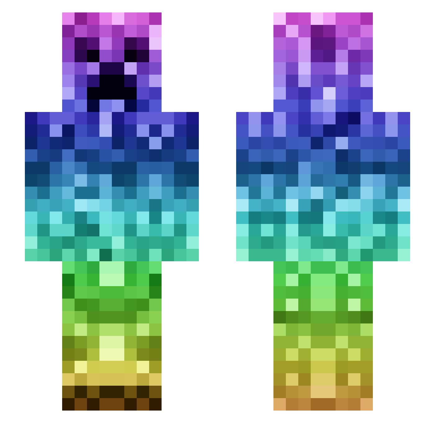 iAmBenjamin_ Minecraft skin, front and back view