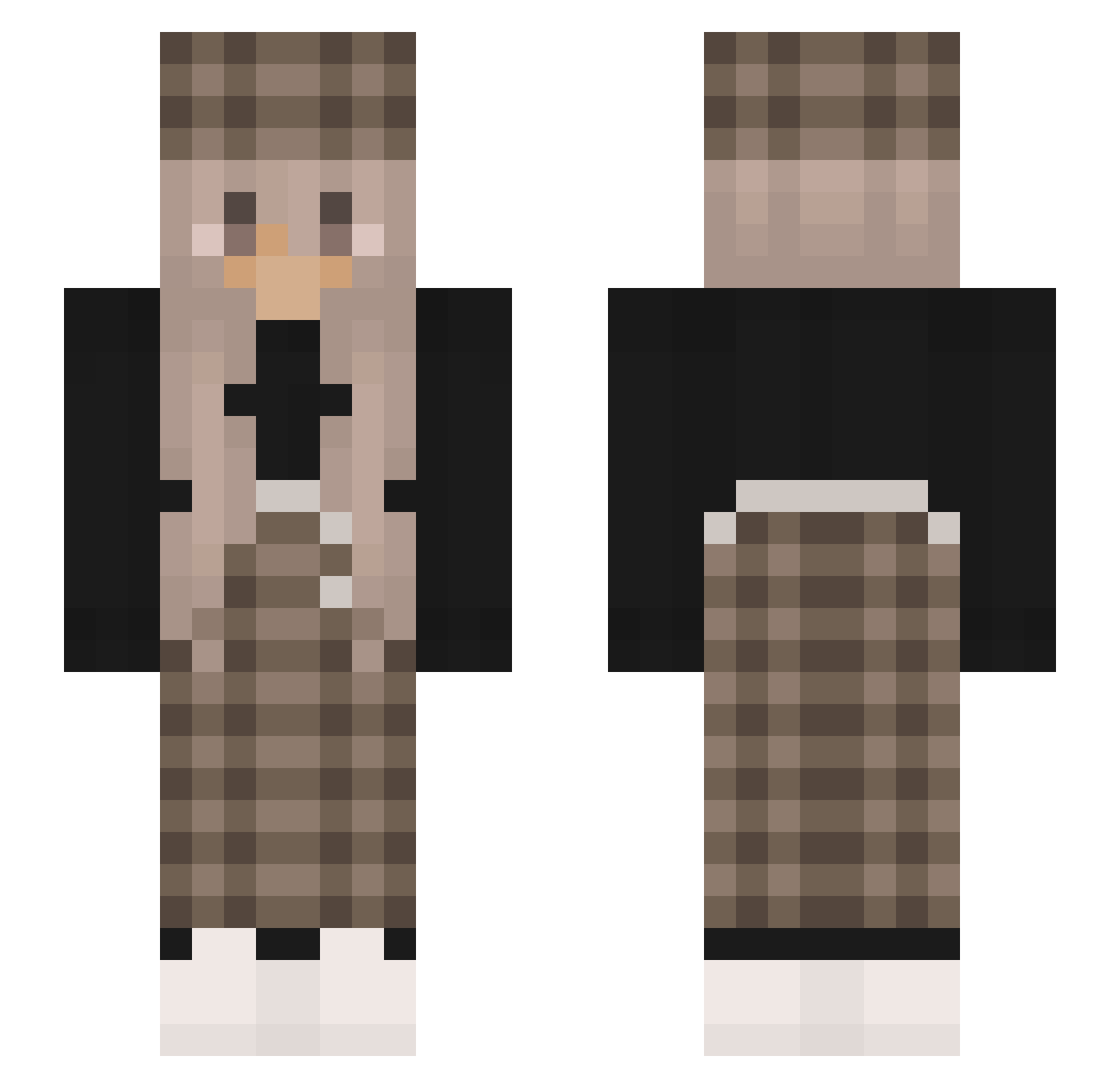 MaybeChlo Minecraft skin, front and back view