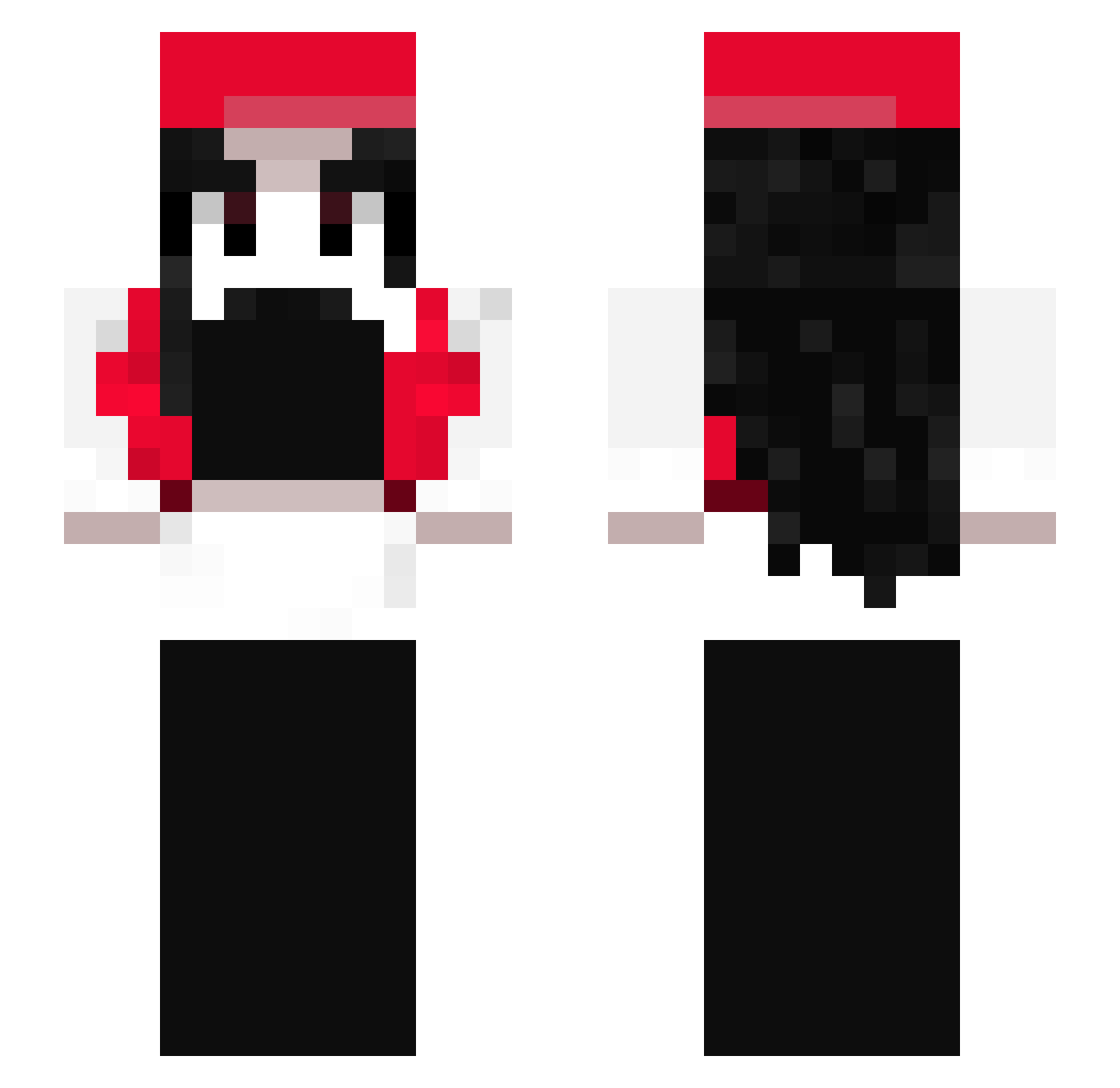 EmeraldEnderFrog Minecraft skin, front and back view
