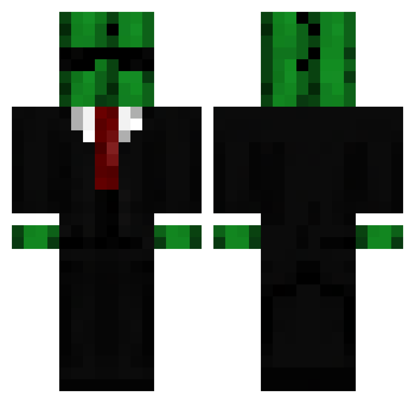 Saksofon_Tornado Minecraft skin, front and back view