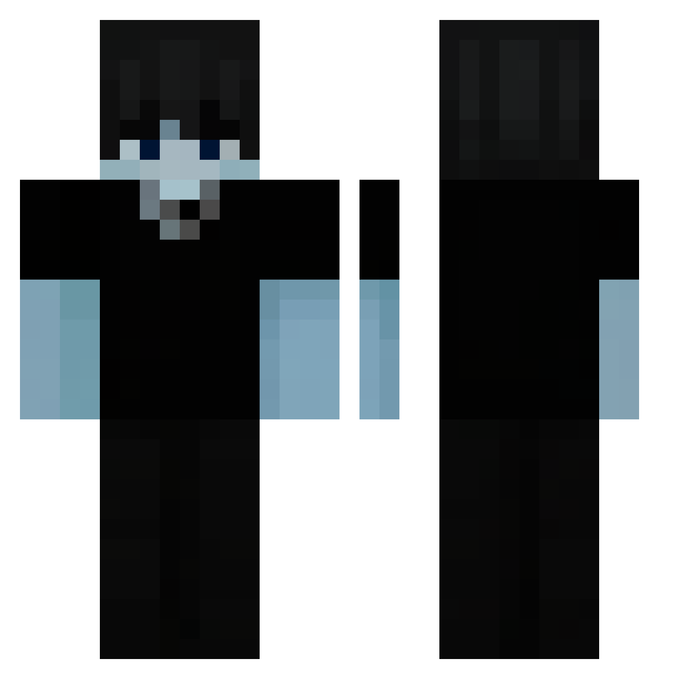ABSURDALMOND11 Minecraft skin, front and back view